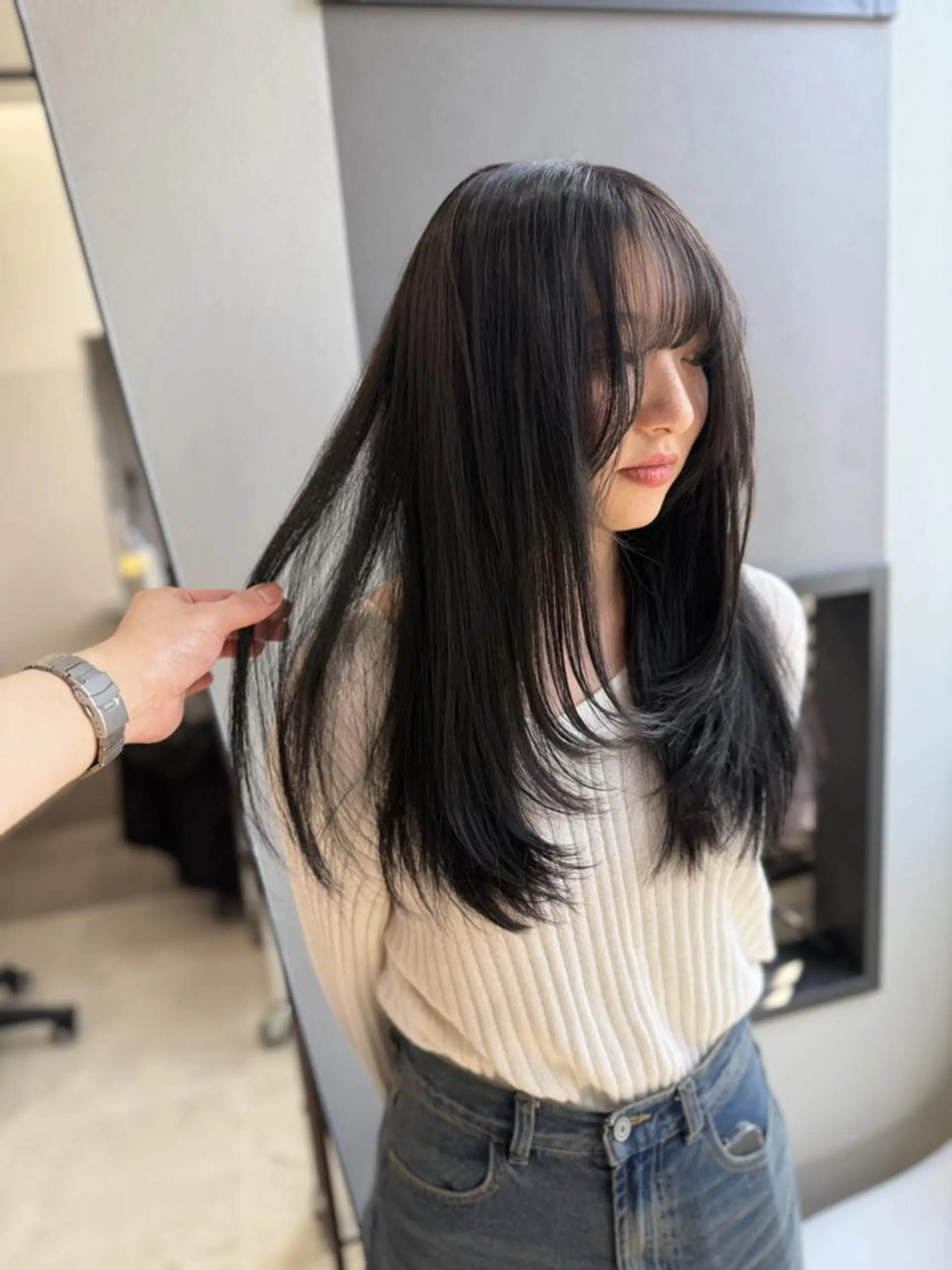 カラー ロング カット ヘアカラー トリートメント JILL/鶴岡 和幸/天神のヘアスタイル