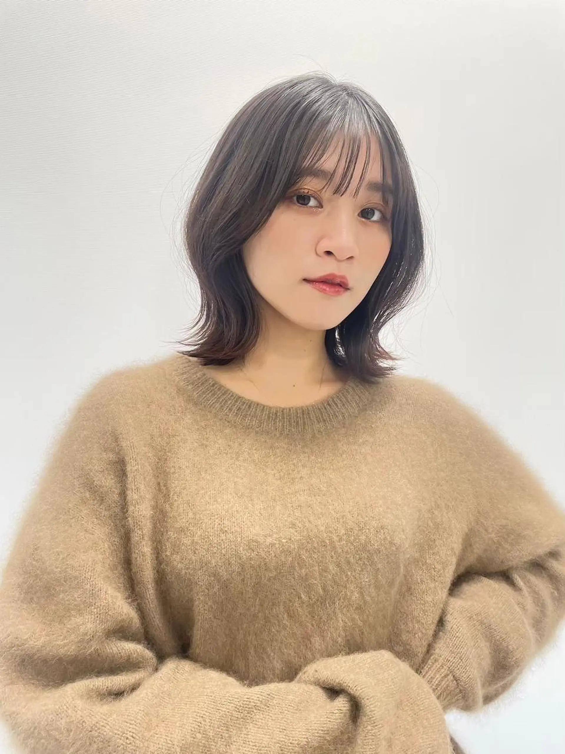 カラー 冬髪🏹韓国レイヤー ヘア🏹福岡天神のヘアスタイル