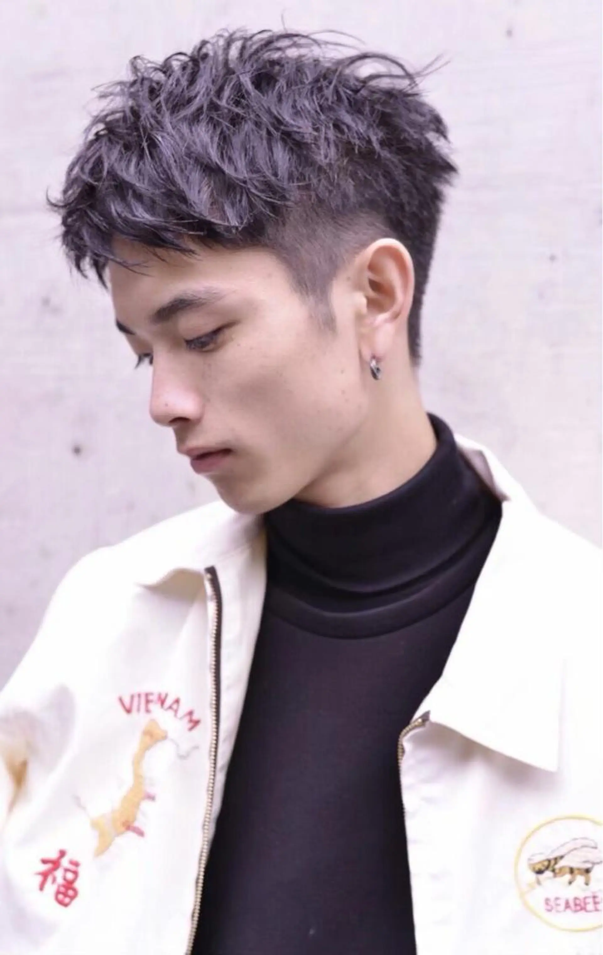 ショート カラー メンズ サイエンスアクア/艶 髪/レイヤー/清水のヘアスタイル