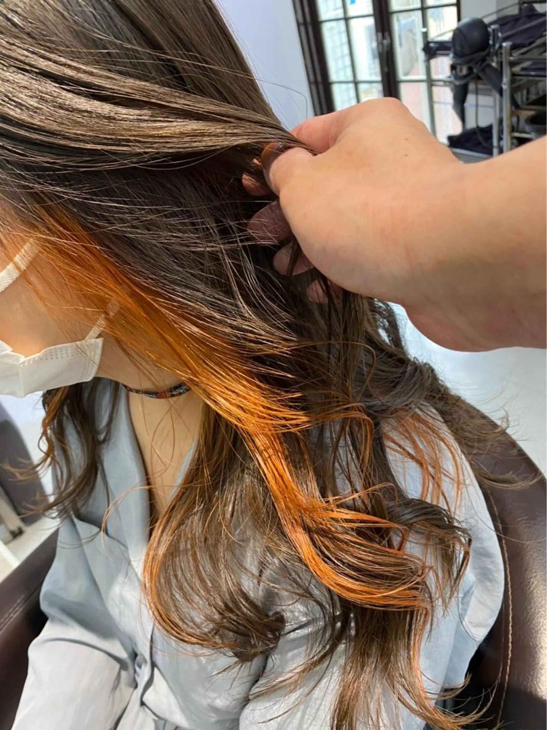 ロング カラー ヘアカラー トリートメント ヘアセット 🧸ミルクティー🧸 kousei🧸のヘアスタイル