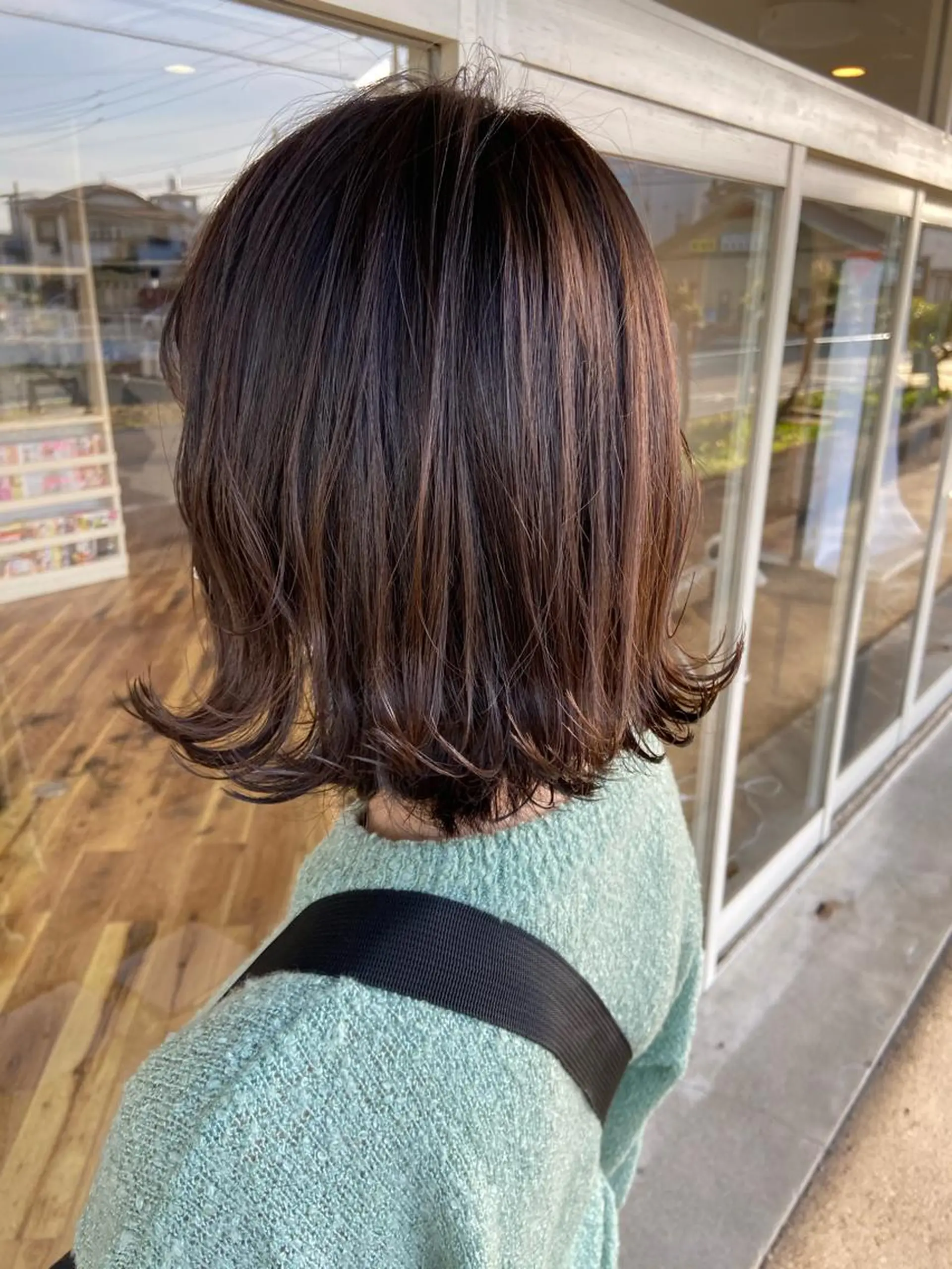 ミディアム カラー 外ハネヘア 岐阜茜部/髪質改善 平田ヒデカズのヘアスタイル