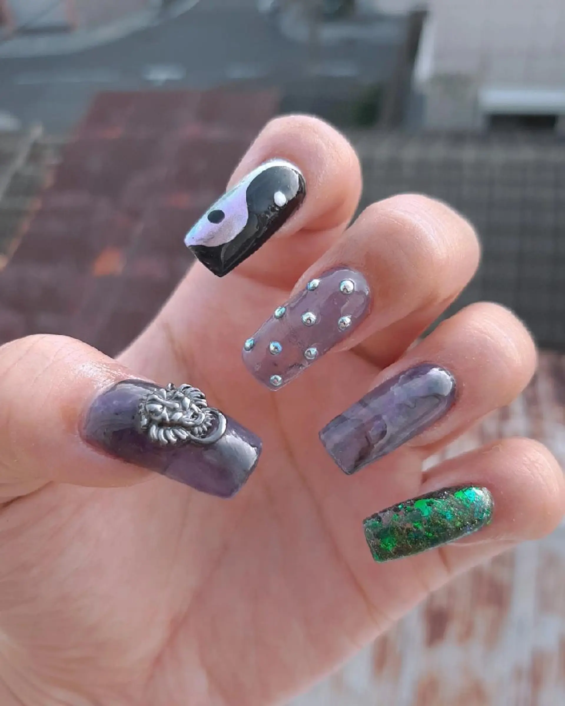 ネイル スクエアネイル Nail Salon L'arc所属・💊大阪/心斎橋 moni🧠のネイルデザイン