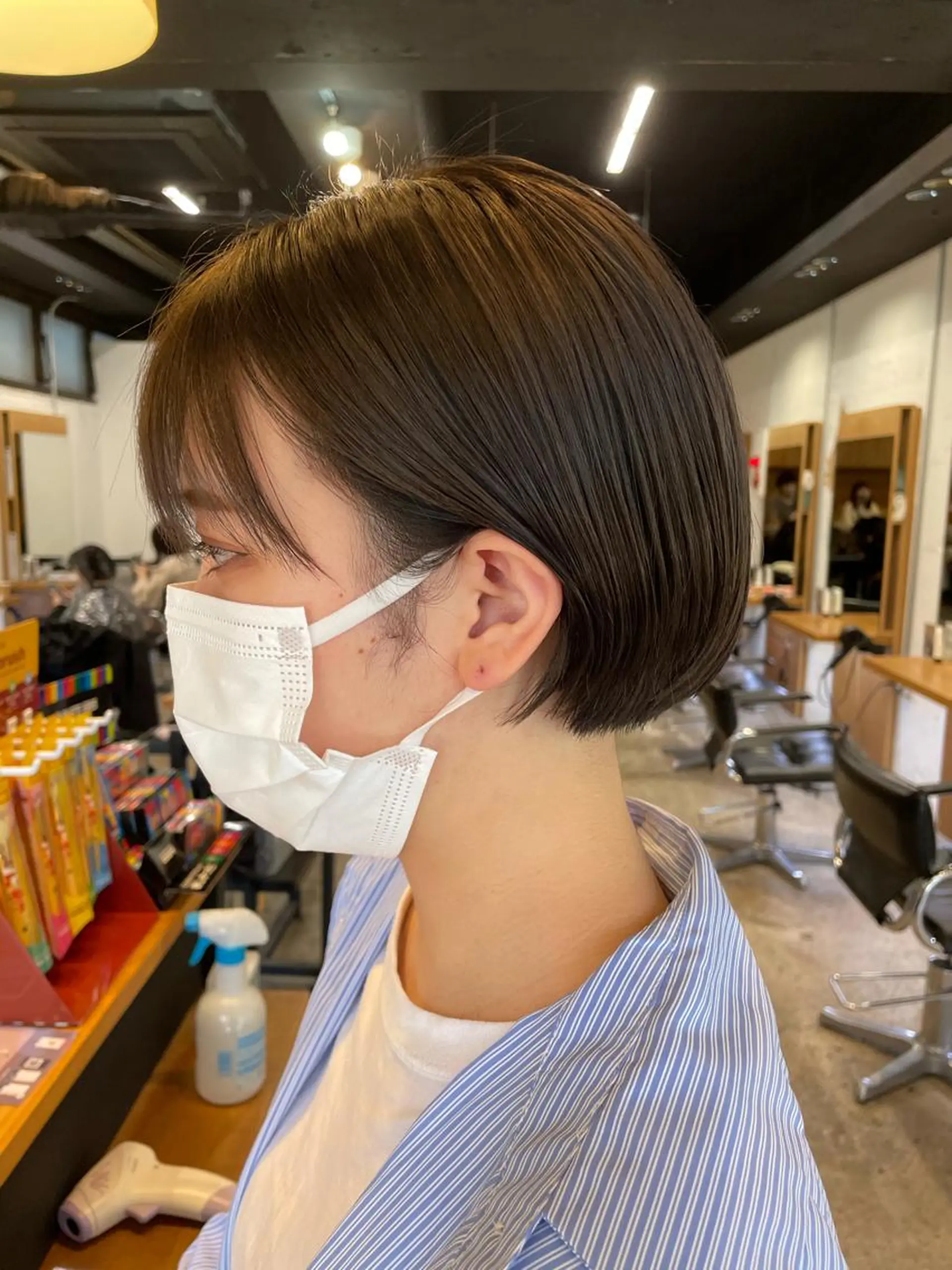 ショート カラー カット ヘアカラー トリートメント 🌿レイヤーボブ/パ ーマ🌿　木梨健太のヘアスタイル