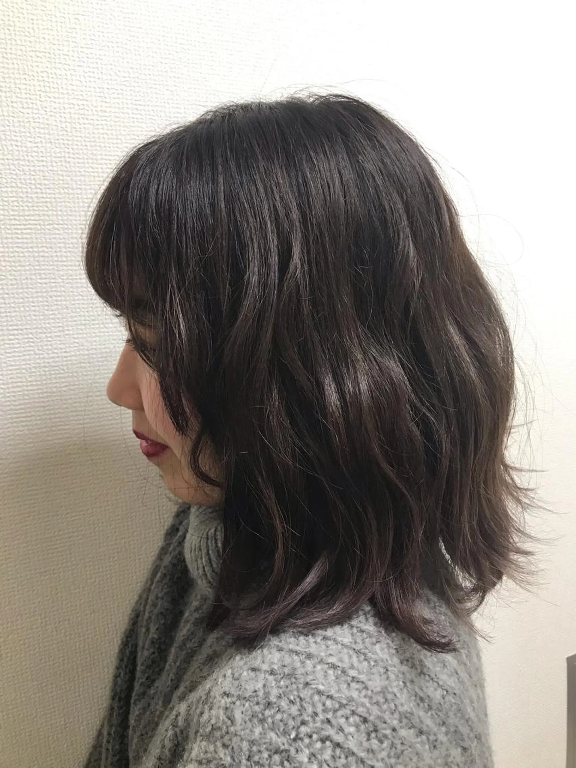 ミディアム カラー 小杉輝/ショート /艶カラー✨のヘアスタイル