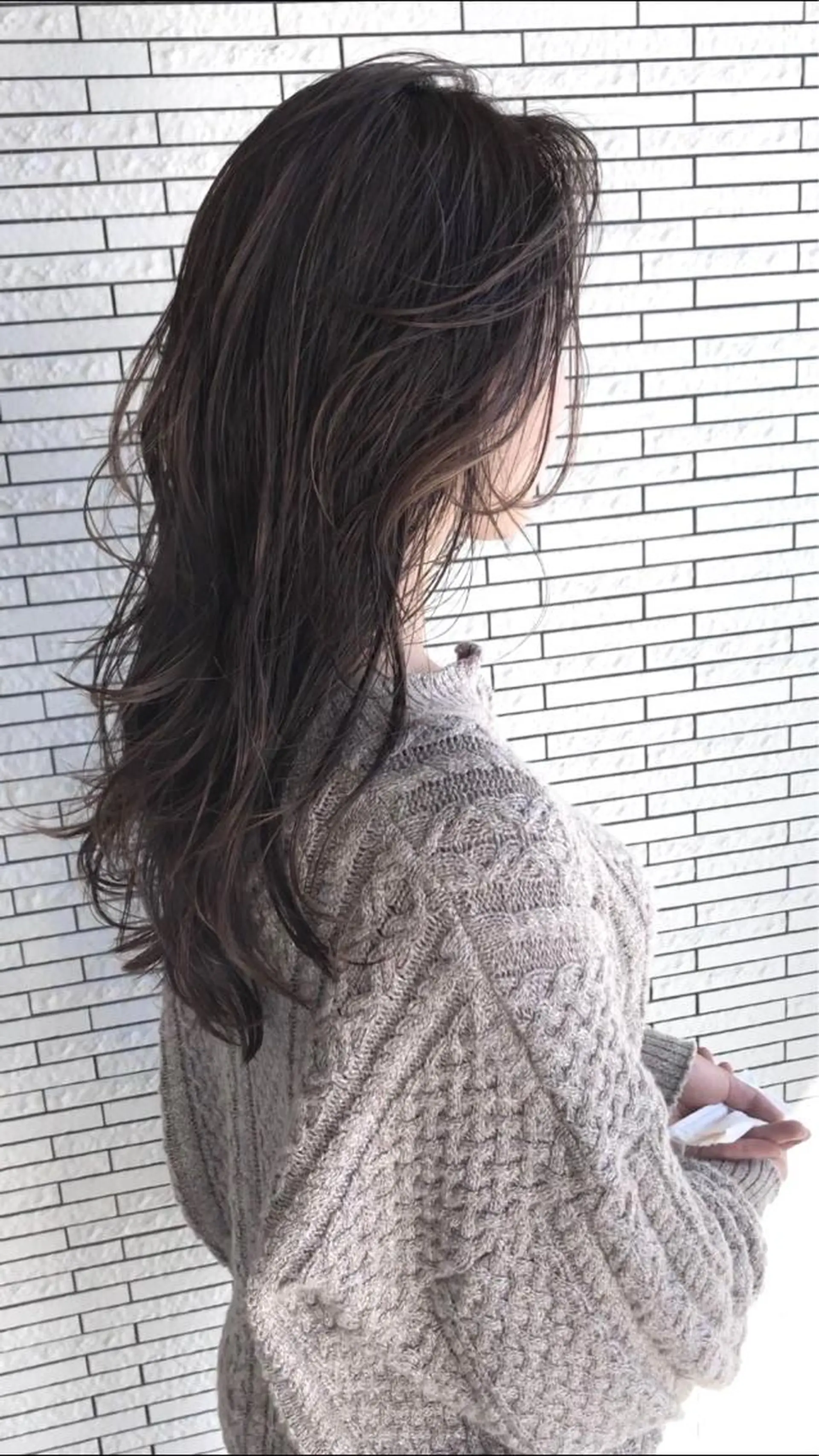 ロング カラー グレージュ ハイライトカラー ハイライト レイヤーカット クドウレイ fifth渋谷のヘアスタイル