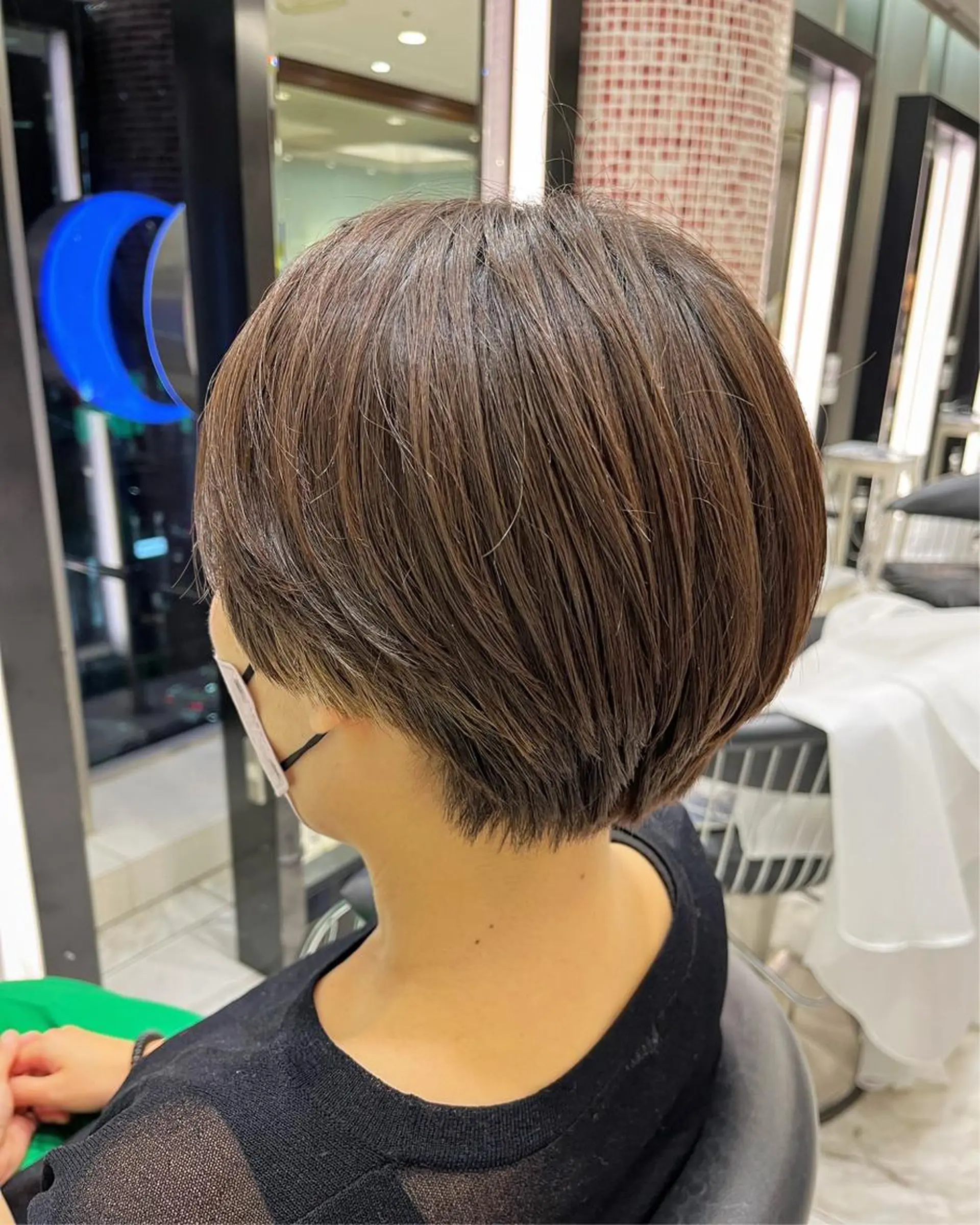 ショート ショートヘア 波巻きウェーブ 韓国風パーマ 纐纈のヘアスタイル