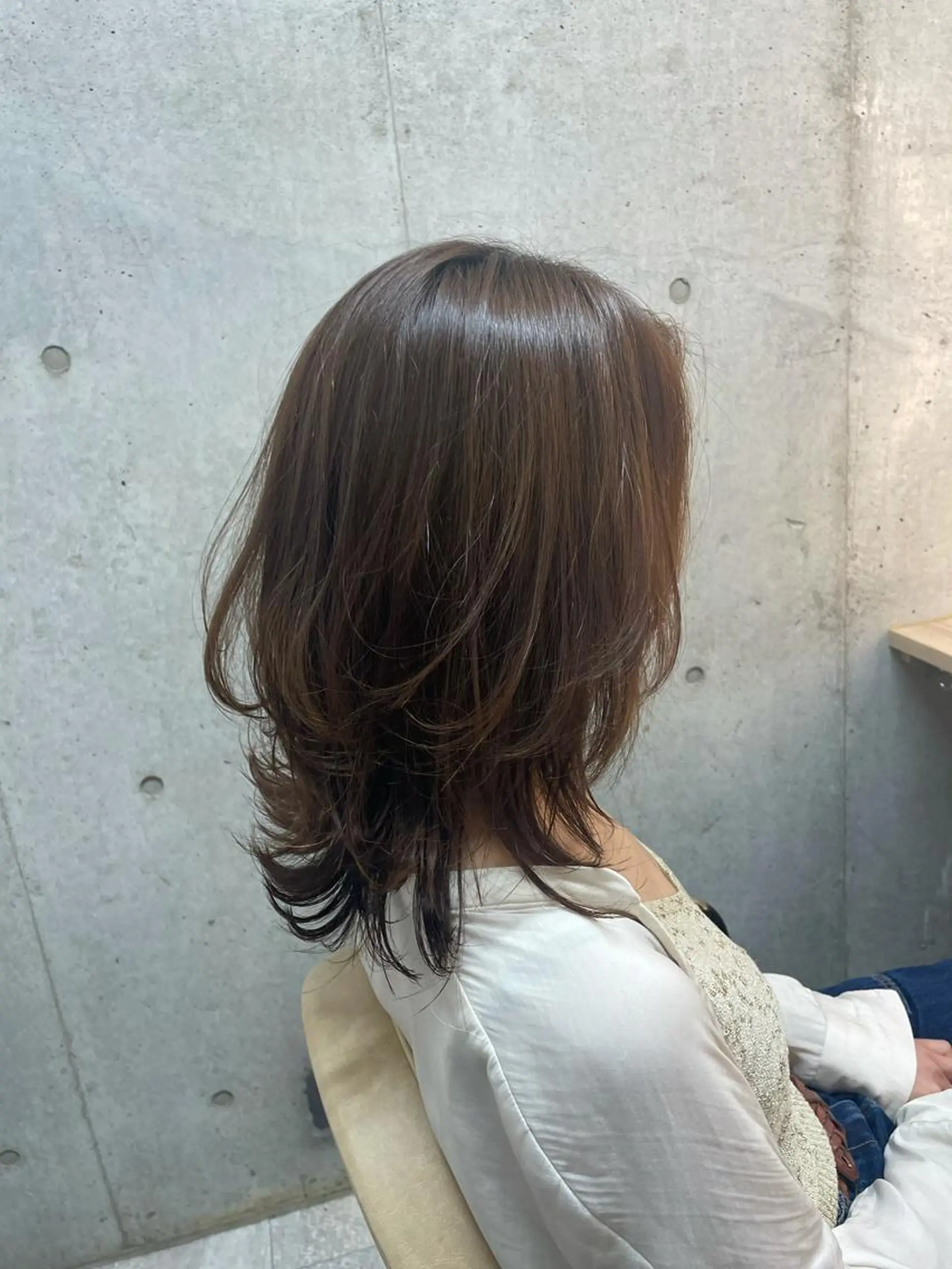 ミディアム youres hair 髪質改善トリートメント&ヘッドスパ  新宿三丁目店【ユアーズヘア】所属・🦋透明感カラー 👑NODOKA🦋のヘアスタイル