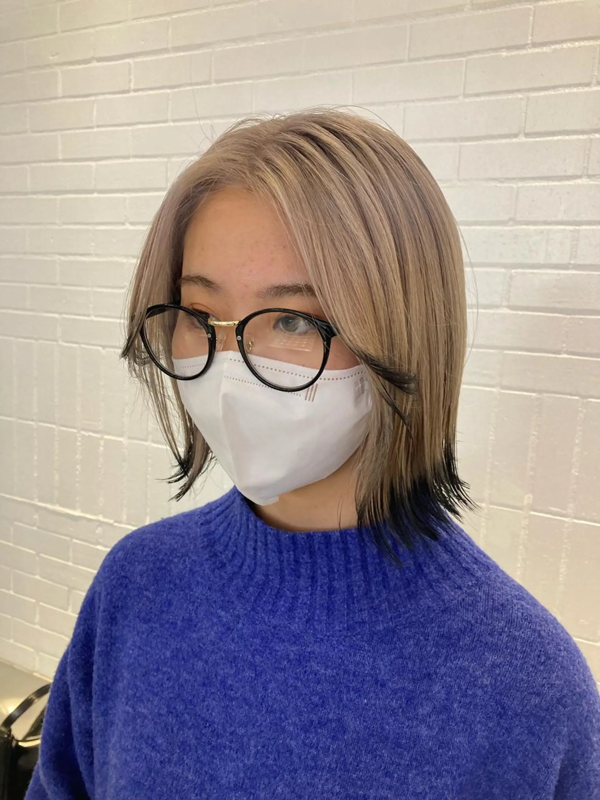 ミディアム カット ヘアカラー トリートメント MiRI💜地毛級 エクステ✖似合わせ技のヘアスタイル