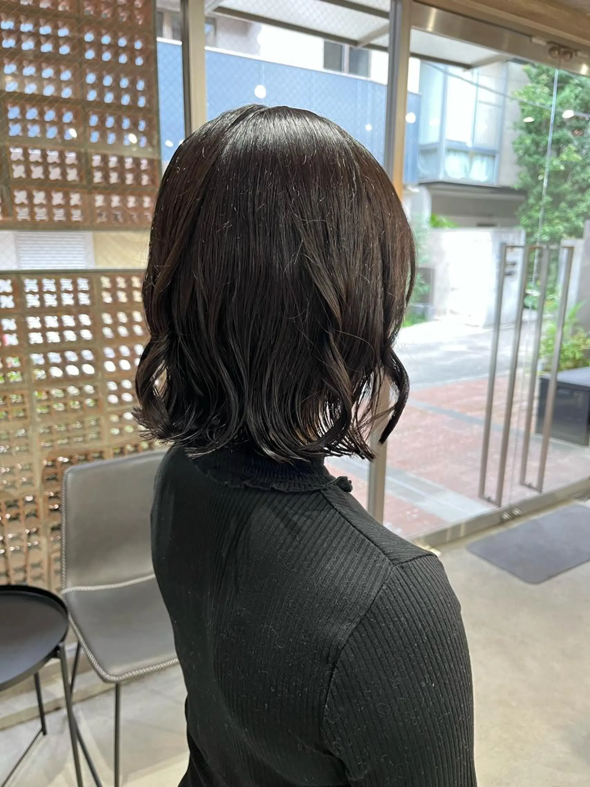 ミディアム パーマ カット パーマ トリートメント ロングパーマ木村 ボブパーマのヘアスタイル