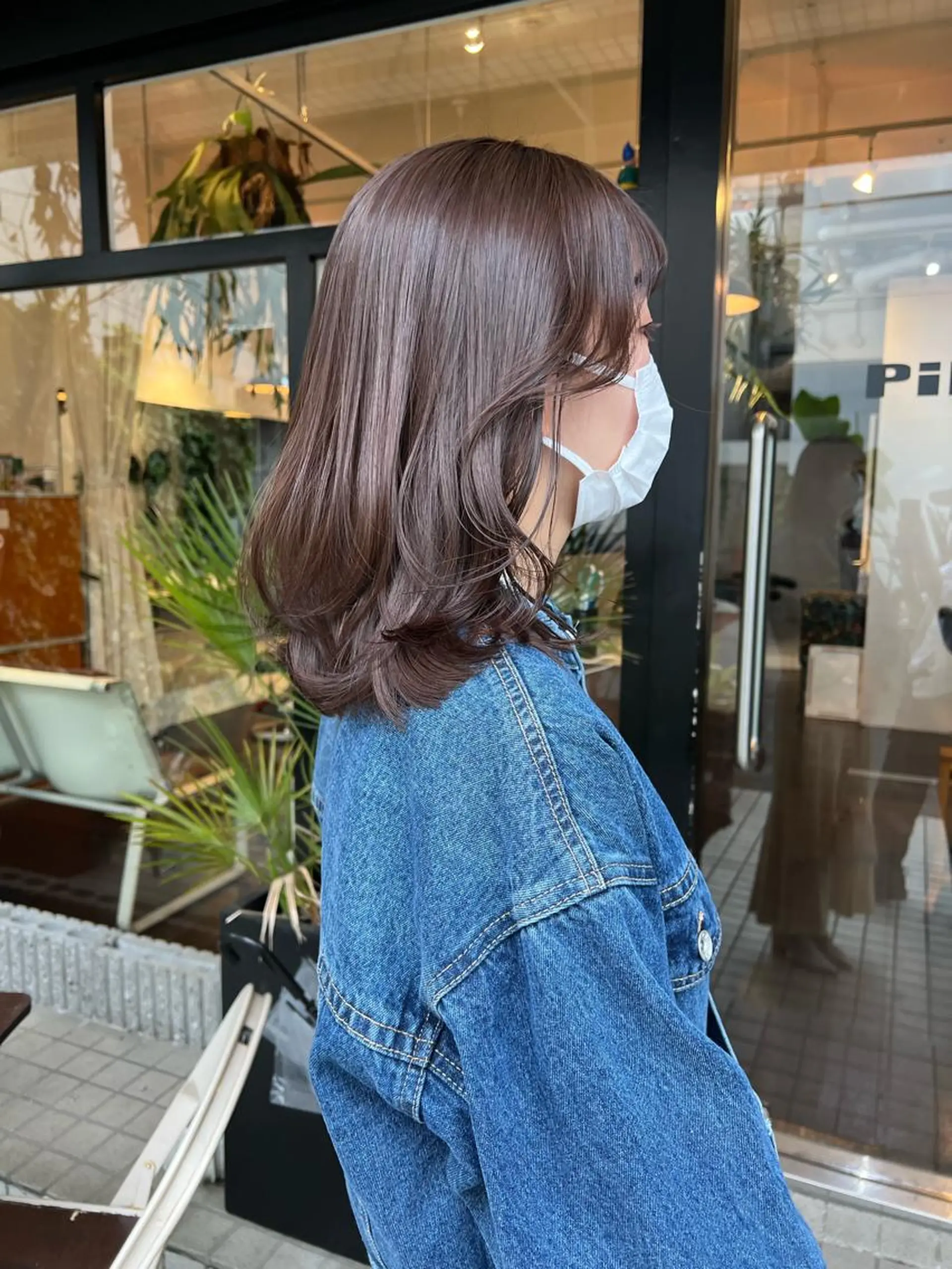 ミディアム カラー レイヤーカット カット ヘアカラー トリートメント ヘッドスパ ヘアセット 柔らかブラウン/顔周 りレイヤー♡ユウシのヘアスタイル