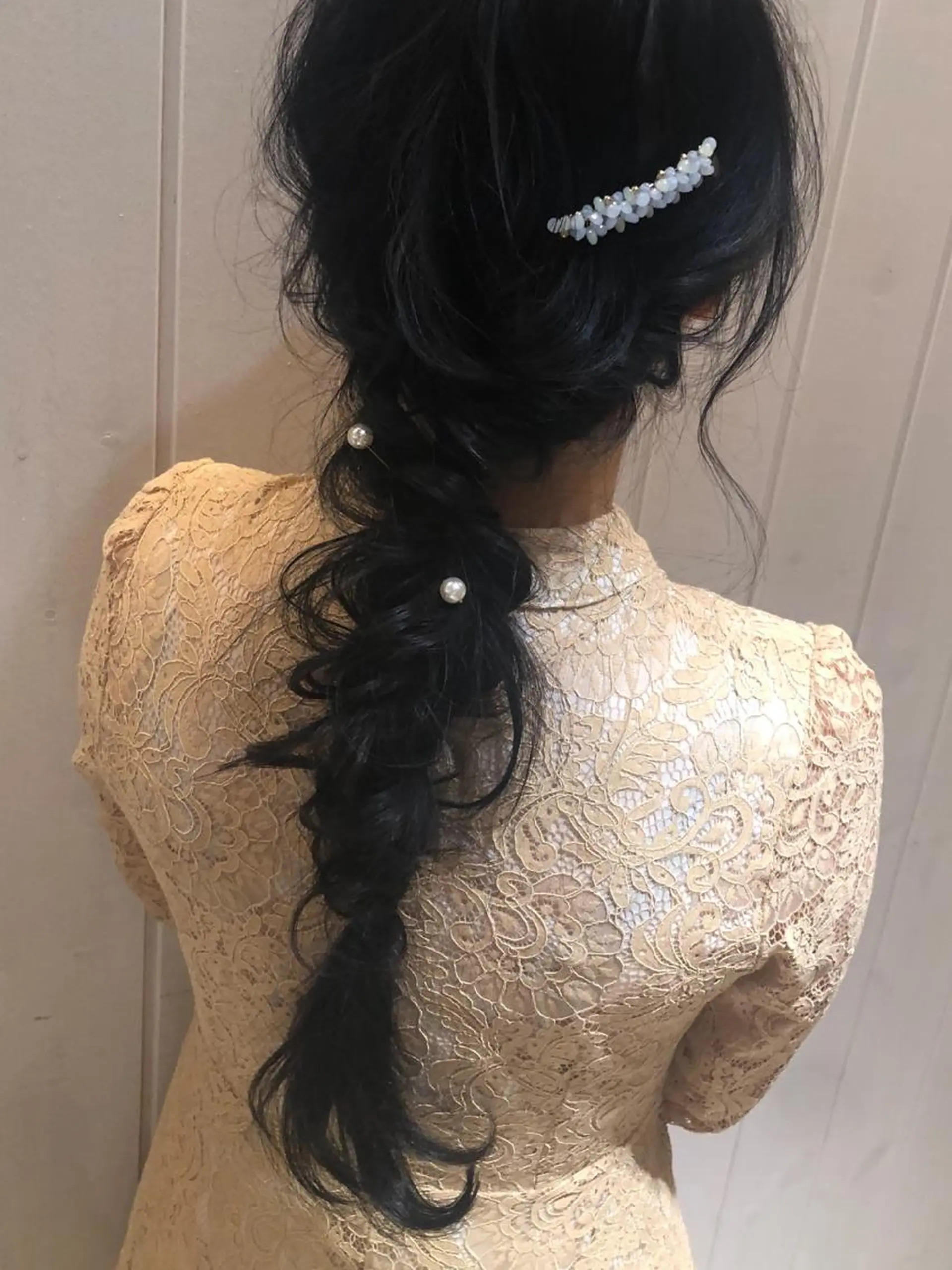 ヘアアレンジ 結婚式・ブライダル ケアブリーチ/ エクステ/レイヤーのヘアスタイル