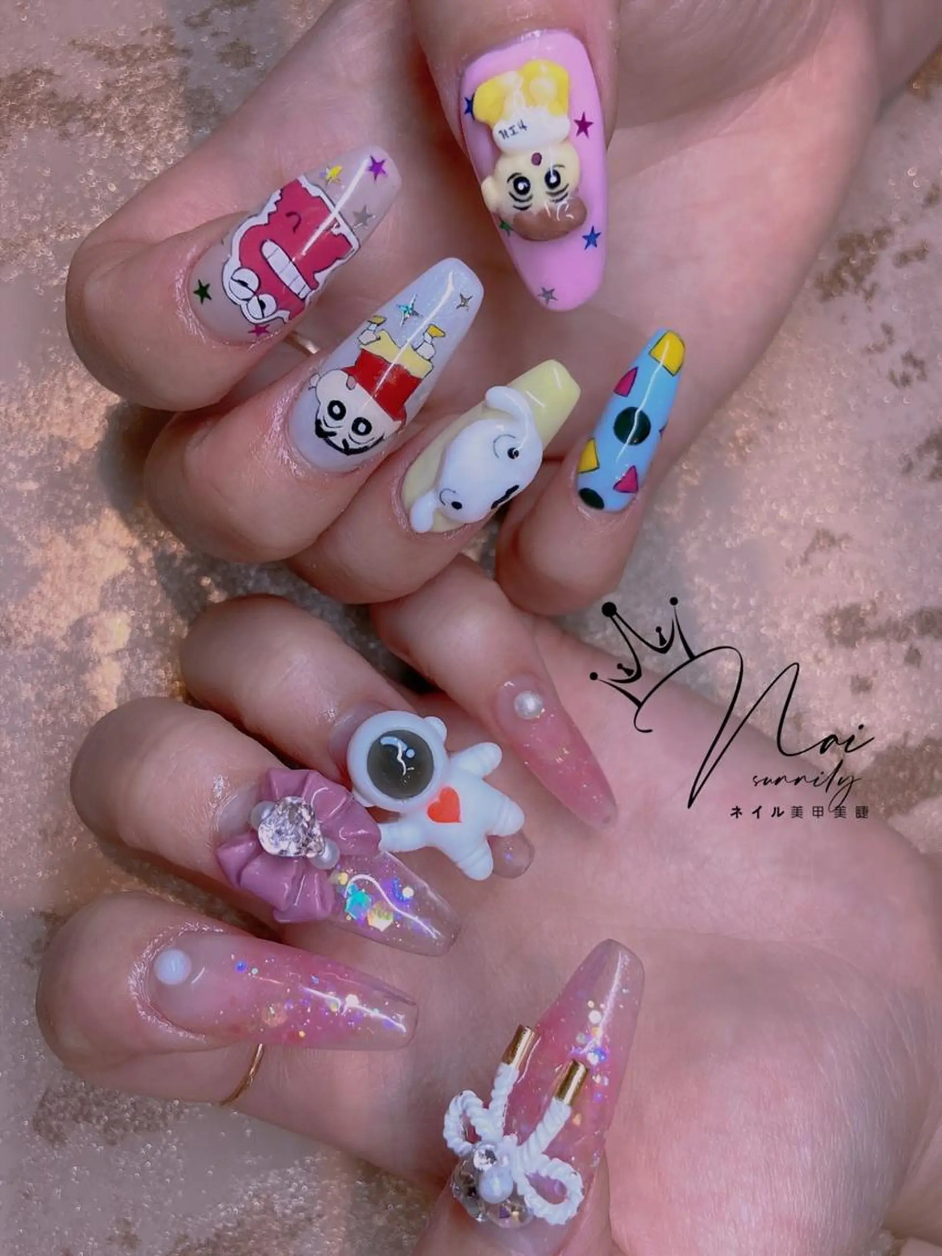 ネイル ハンドネイル 長さだし専門店 M2　rikaのネイルデザイン