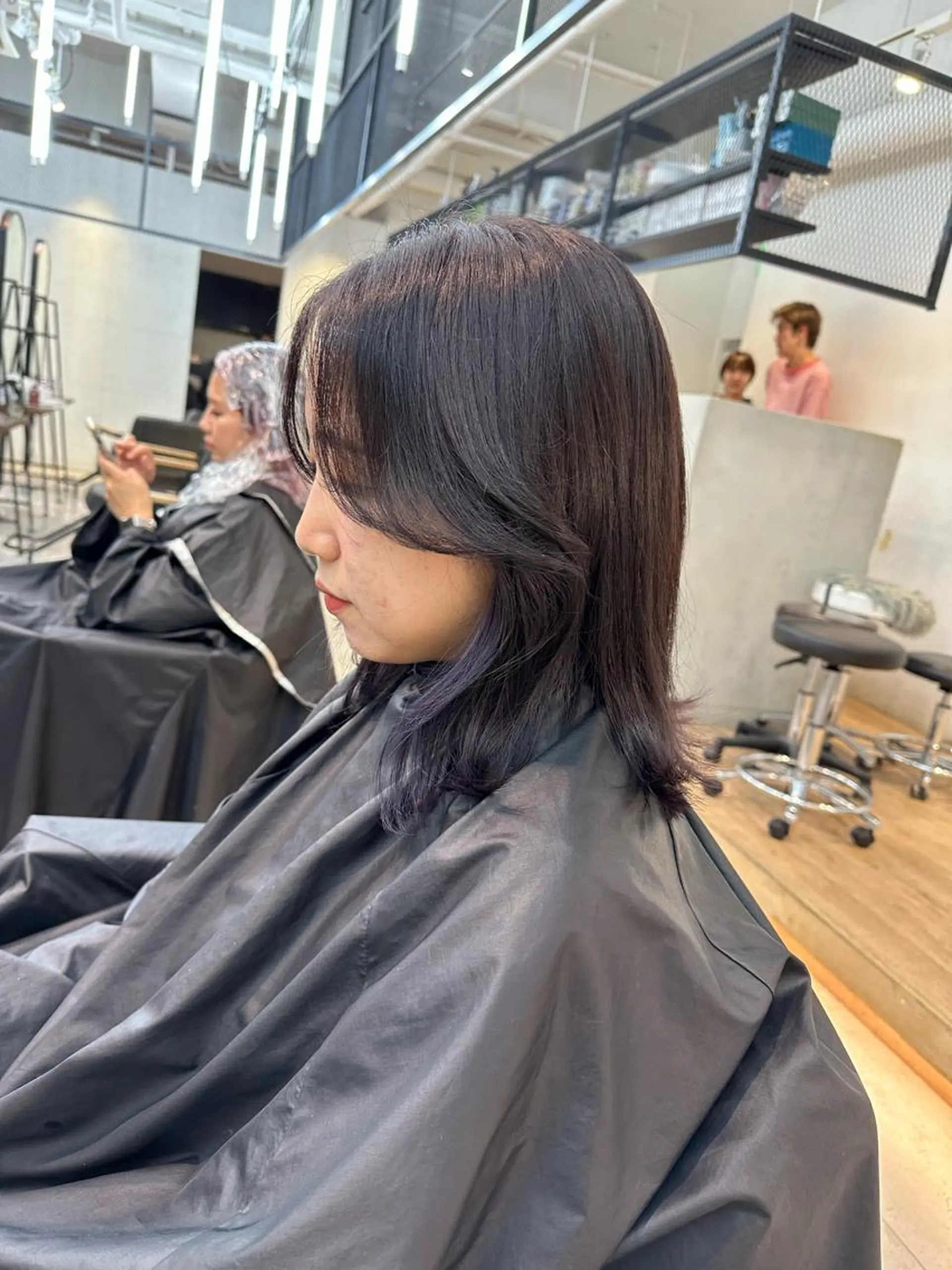 ミディアム カラー ヘアアレンジ ヘアカラー ハイトーン特化 pepe🎀のヘアスタイル