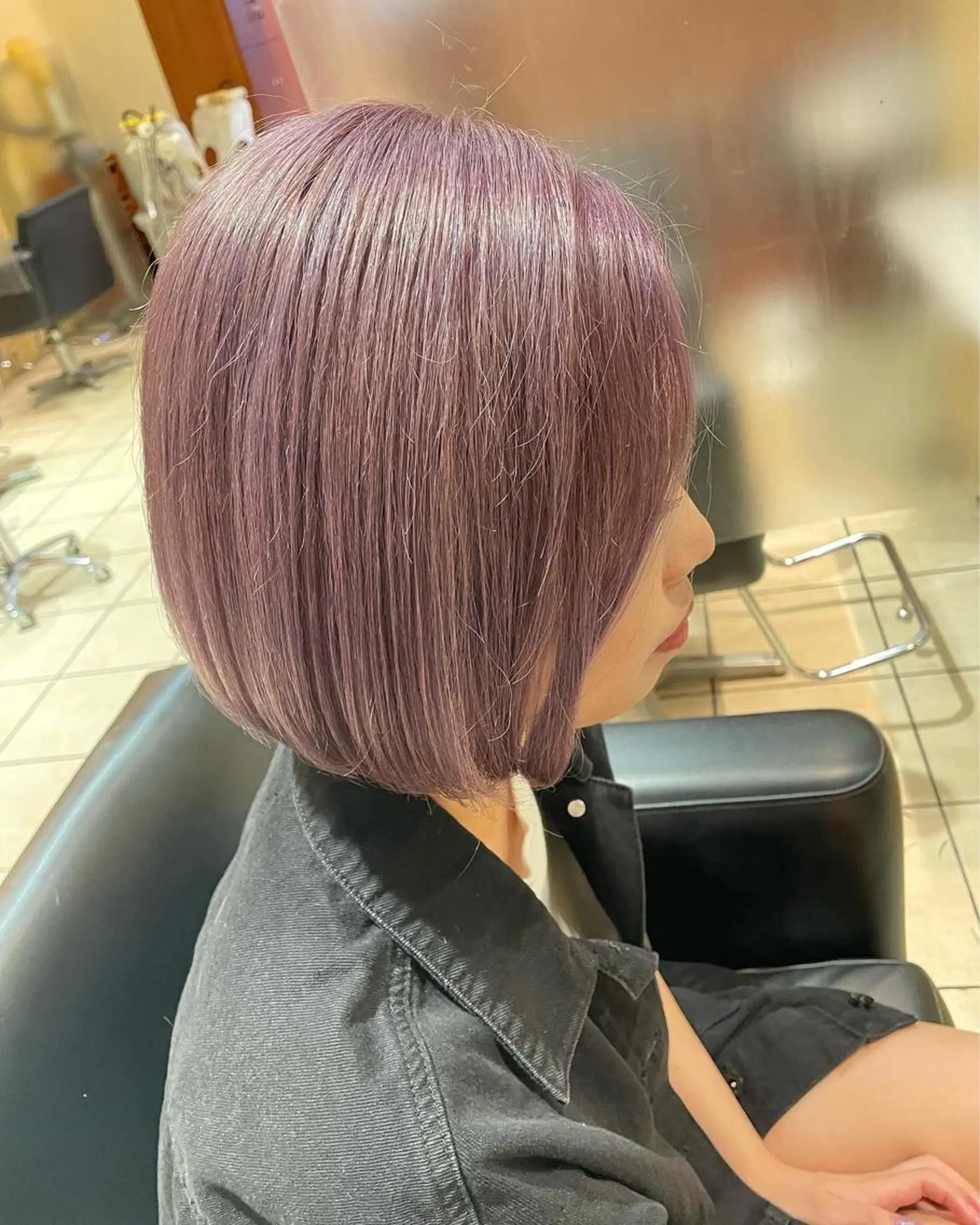ショート カラー ラベンダーカラー NINE＋/代表 ブリーチ特化型サロンのヘアスタイル