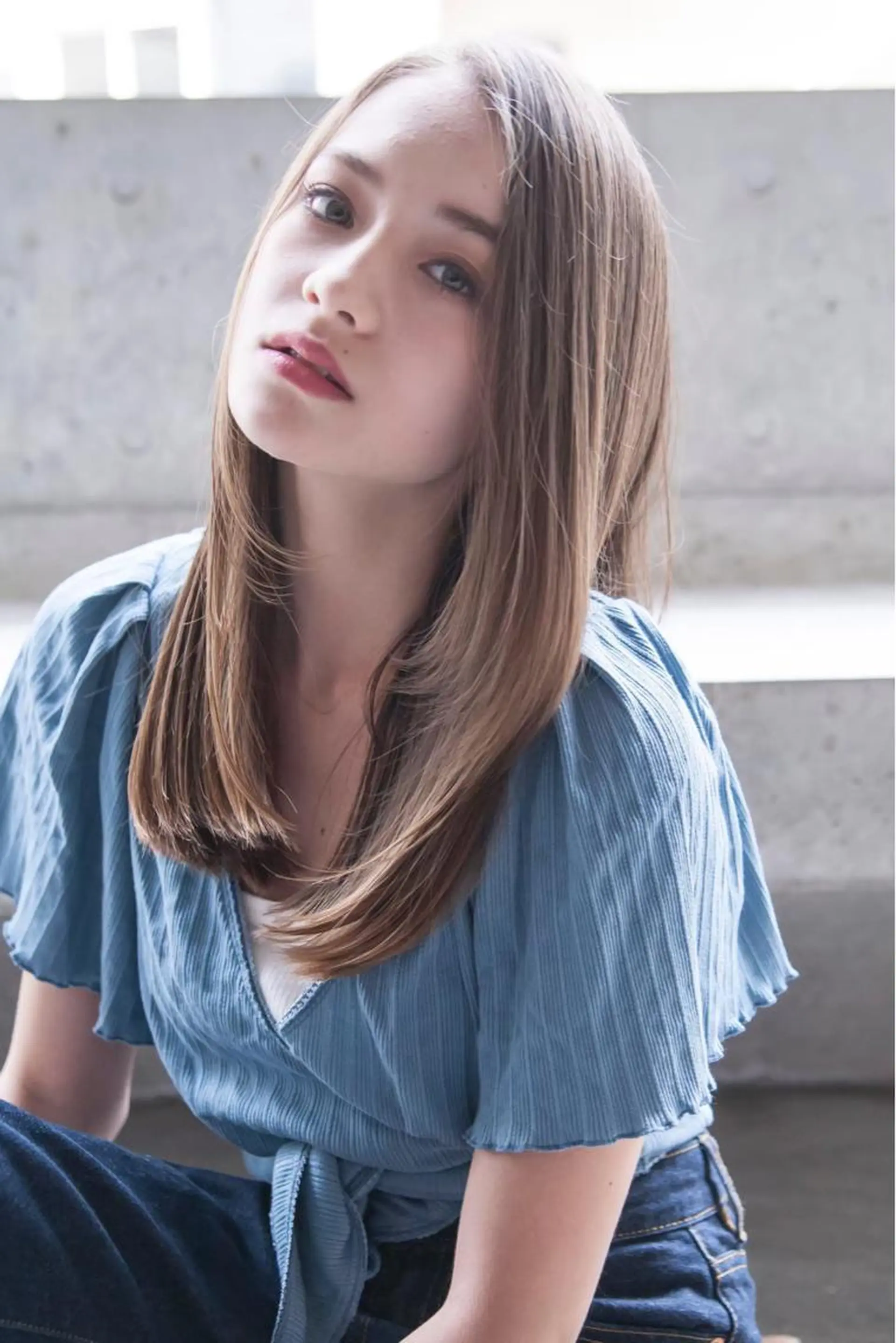ロング カット ヘアカラー トリートメント ヘアセット IVE所属・ブリーチなし🤍 渋谷／原島杏奈のヘアスタイル
