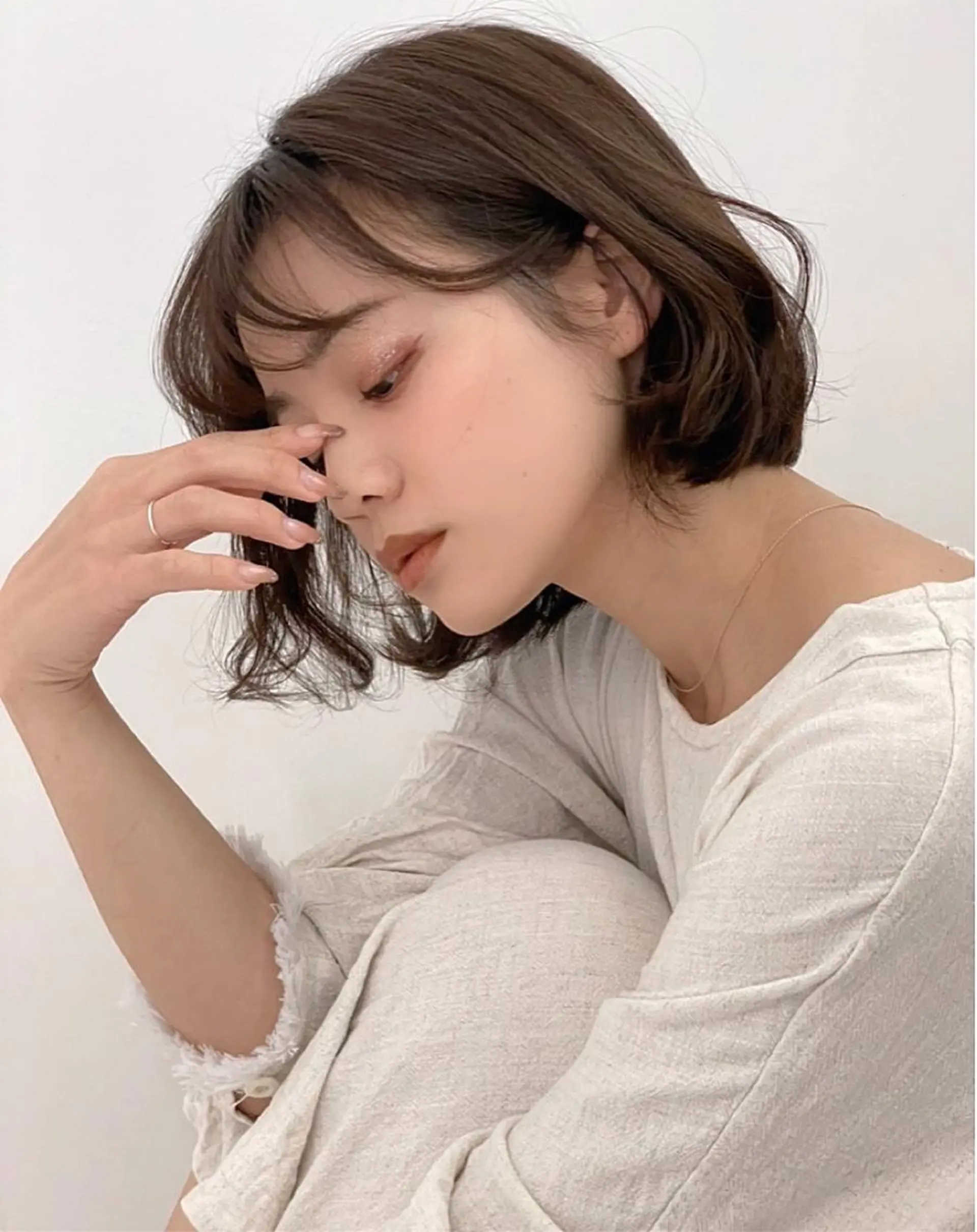 ショート カラー ショートボブ ハンサムショート 丸みショート デザインカラー ハイライトカラー カット ヘアカラー トリートメント 京都大人女性ショート 徒歩1分/秋山のヘアスタイル