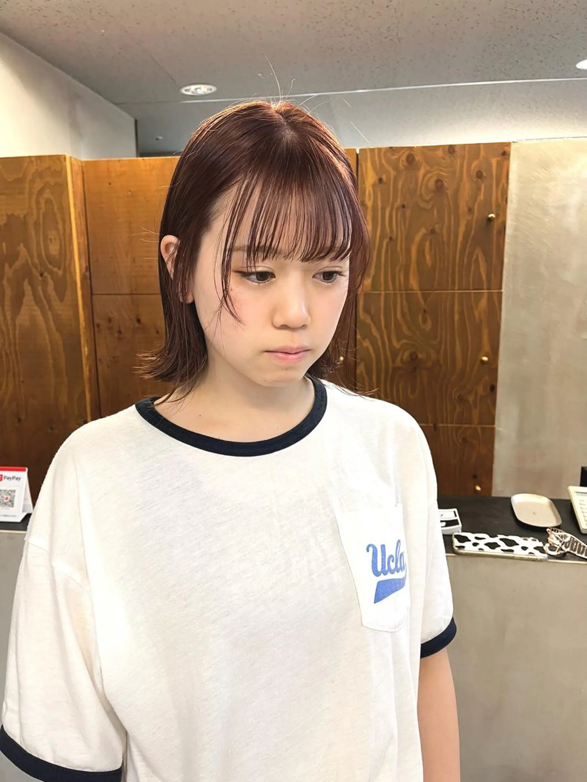 ショート カラー ブリーチ esu西梅田所属・ena/ブリーチなし 透明感・レイヤー🎀のヘアスタイル