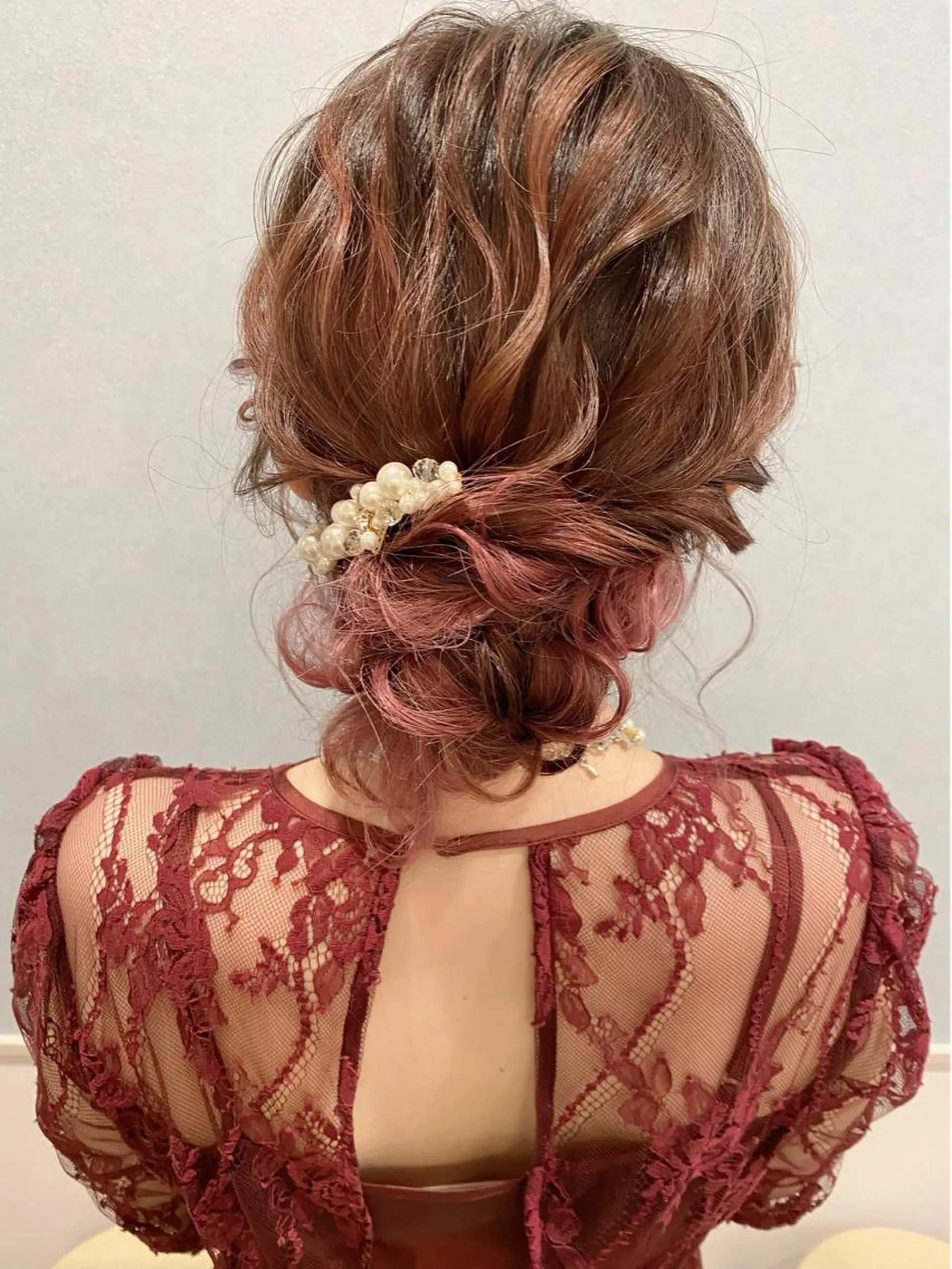 セミロング ヘアアレンジ セットサロン      ラフテル所属・大阪/ヘアアレンジ /似合わせset💐のヘアスタイル