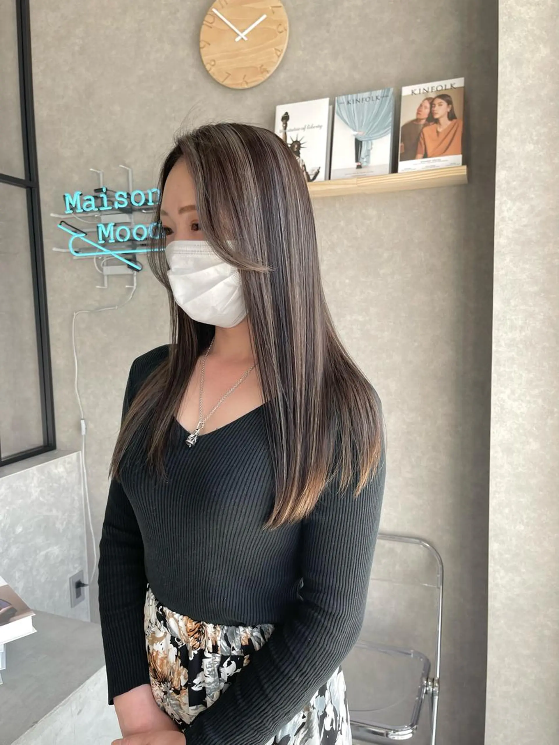 ロング カラー カット ヘアカラー トリートメント mood tatemachiのヘアスタイル