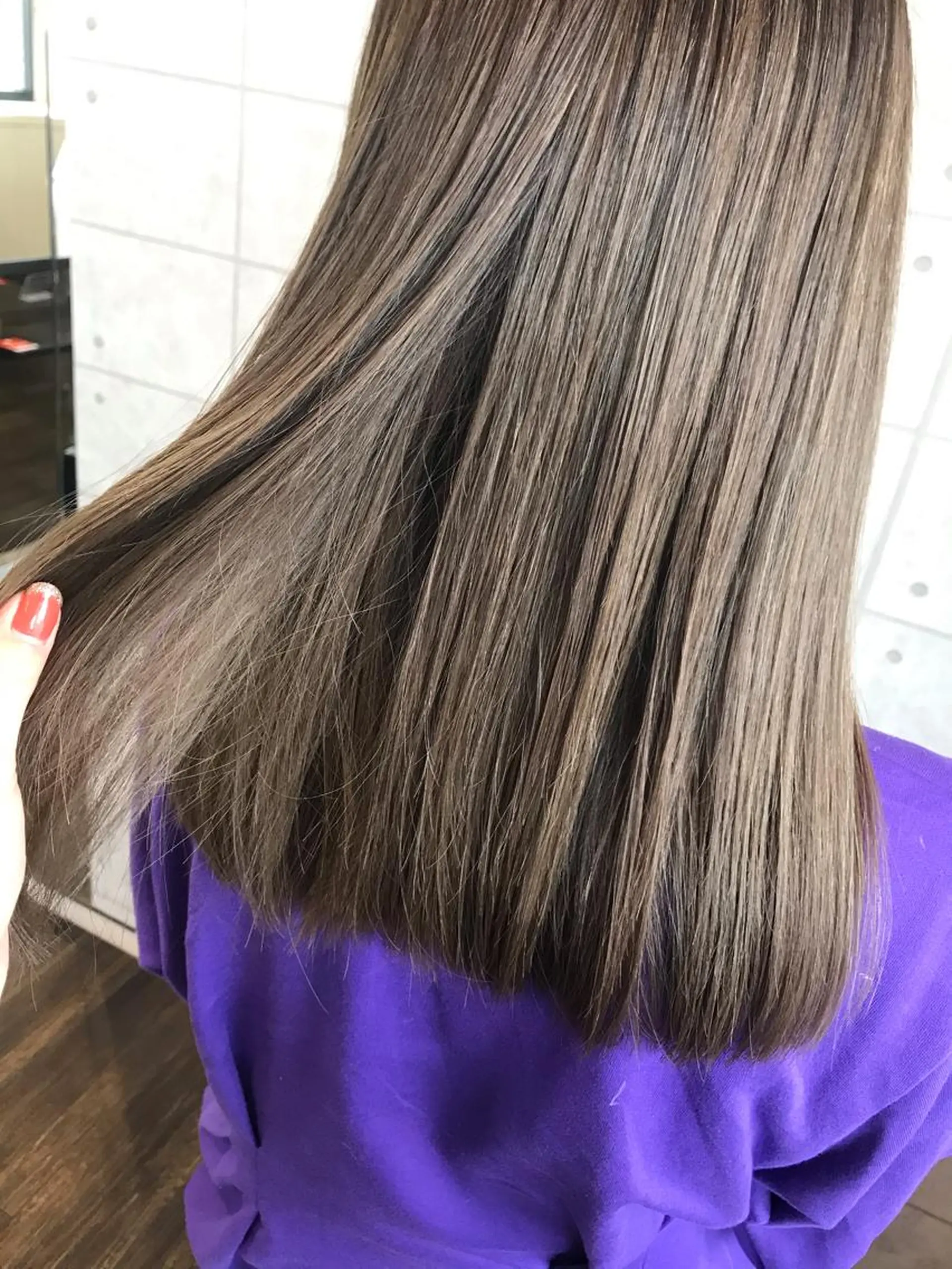 セミロング カラー knock【ノック】所属・烏丸韓国ヘア🇰🇷 ayaka🎀のヘアスタイル