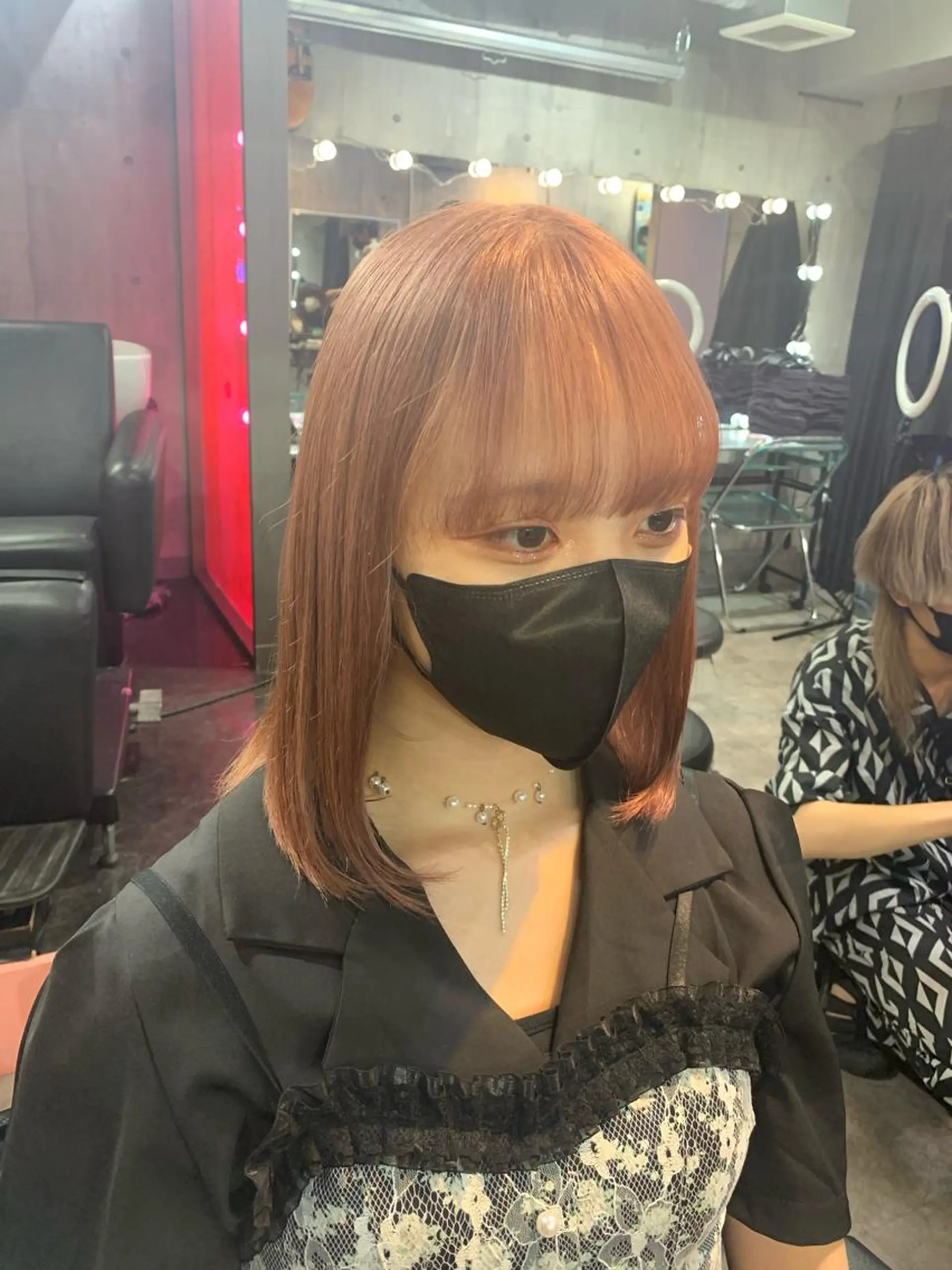 ミディアム カラー ピンクカラー ヘアカラー トリートメント ハイトーン/メンズ/ ウルフ特化   小松のヘアスタイル