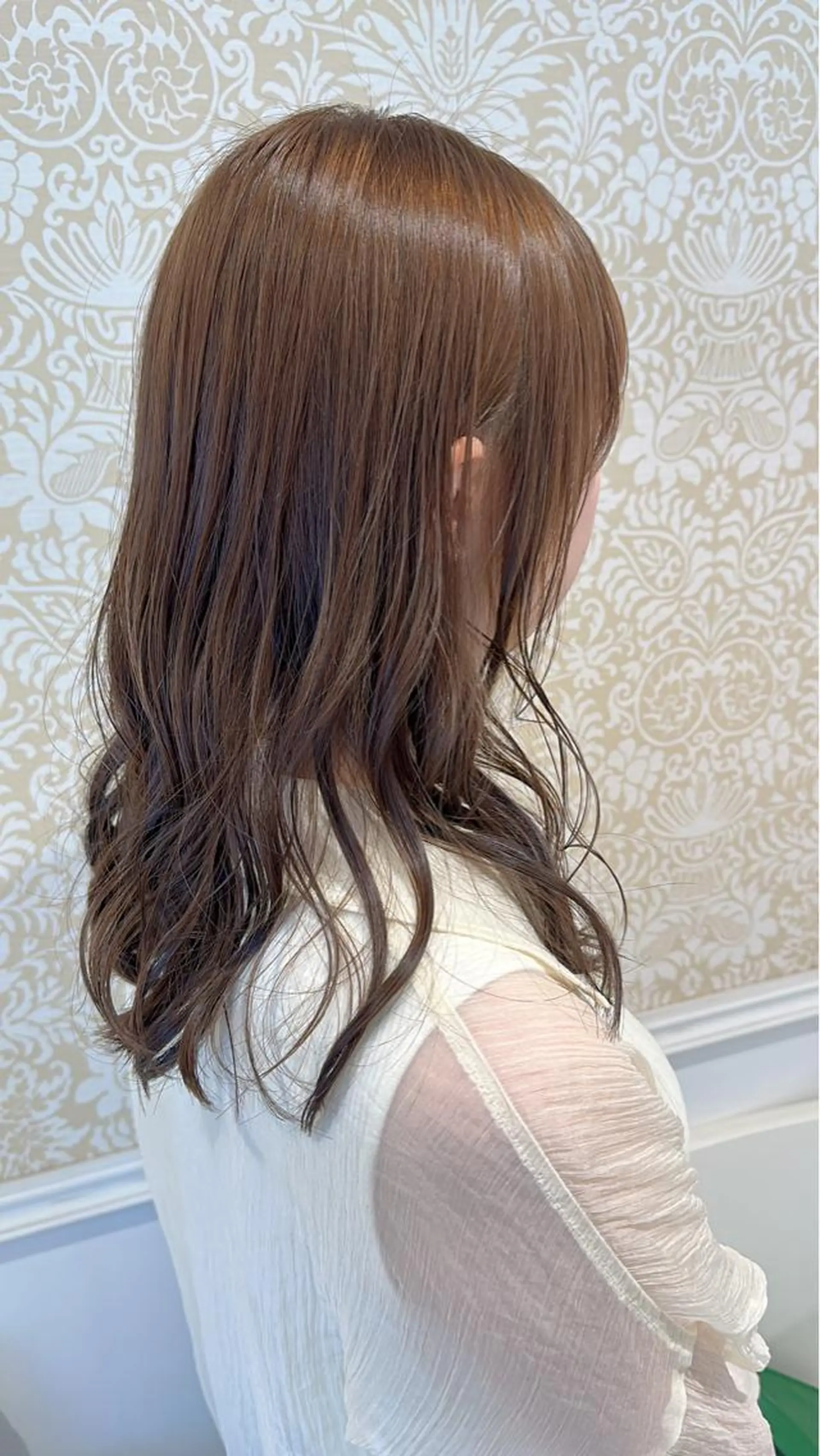 セミロング カラー 髪質改善カラー💎 オオネヨシナリのヘアスタイル