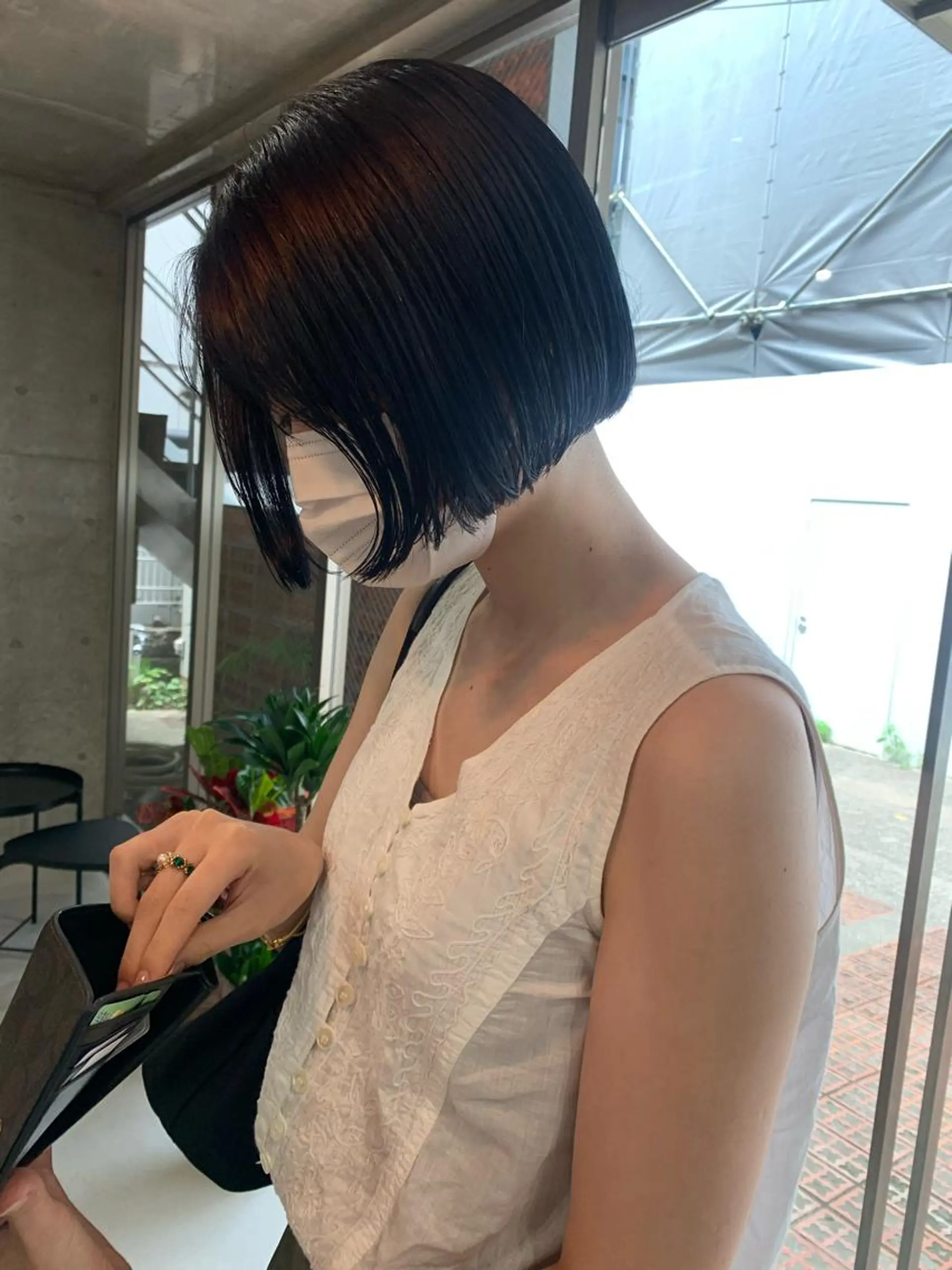 ショート カラー ボブパーマコテ巻き風 パーマNo1深江秀平のヘアスタイル