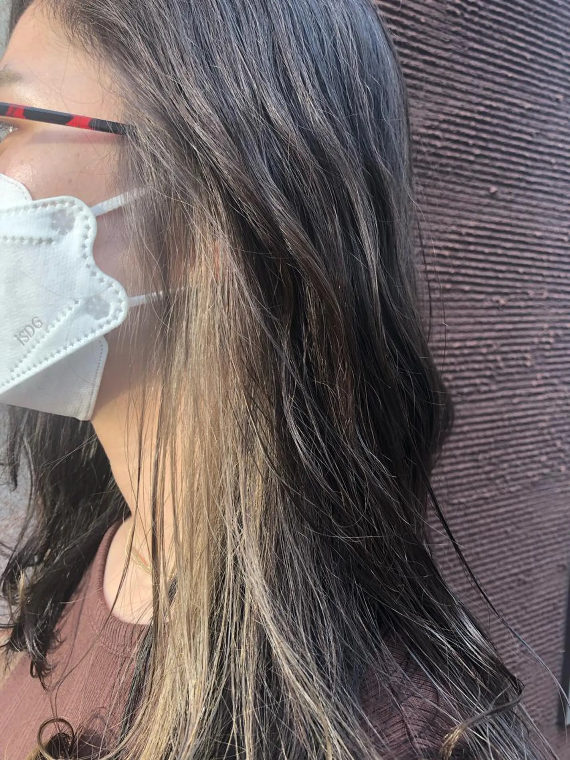 セミロング カラー ベージュカラー インナーカラー ホワイトベージュ oasis(オアシス)所属・oasis/吉岡 /白髪の悩み解決へのヘアスタイル