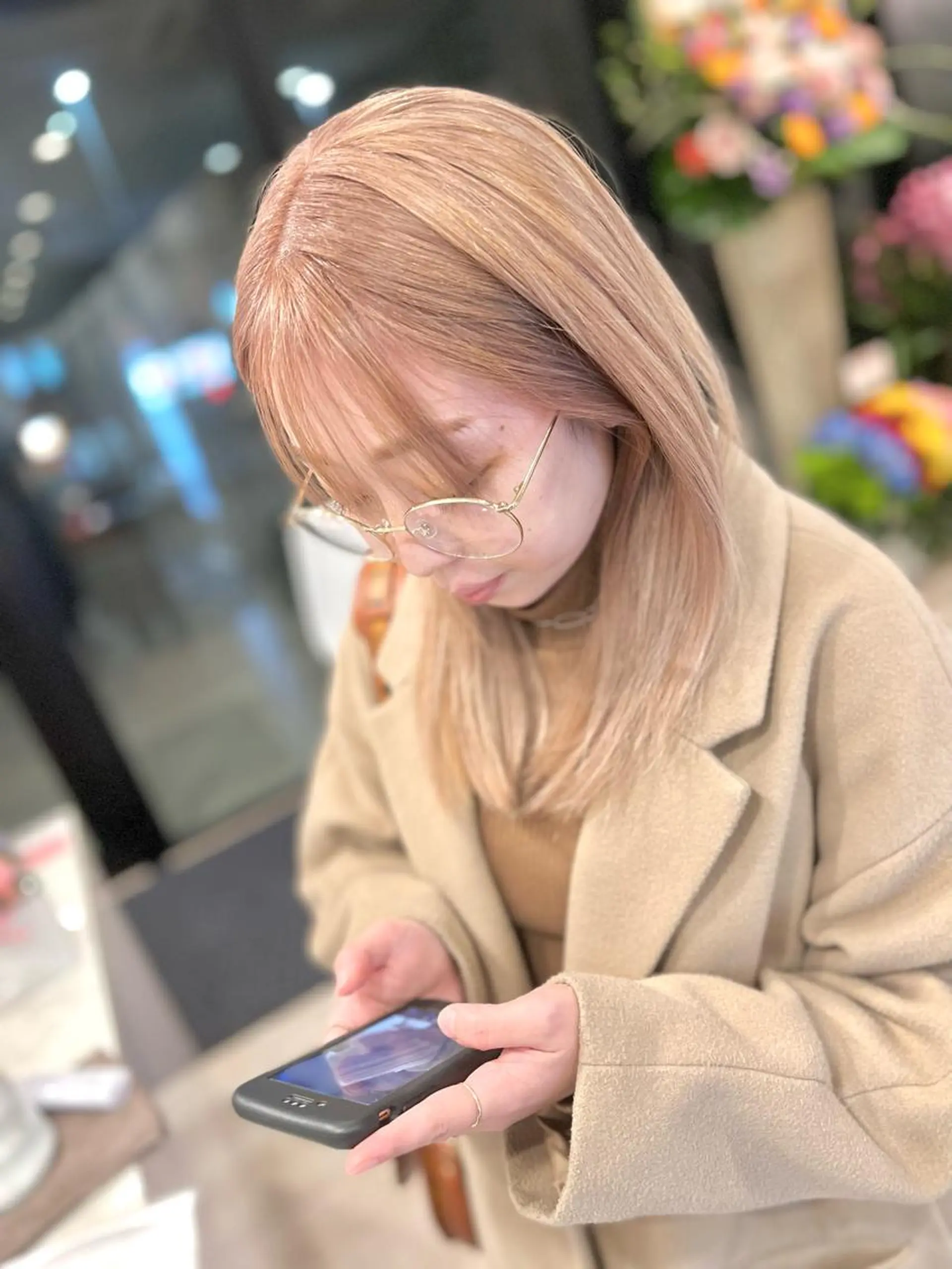 ミディアム カット ヘアカラー トリートメント ブリーチ毛に縮毛矯正 ✨カラー✨山田 正幸のヘアスタイル