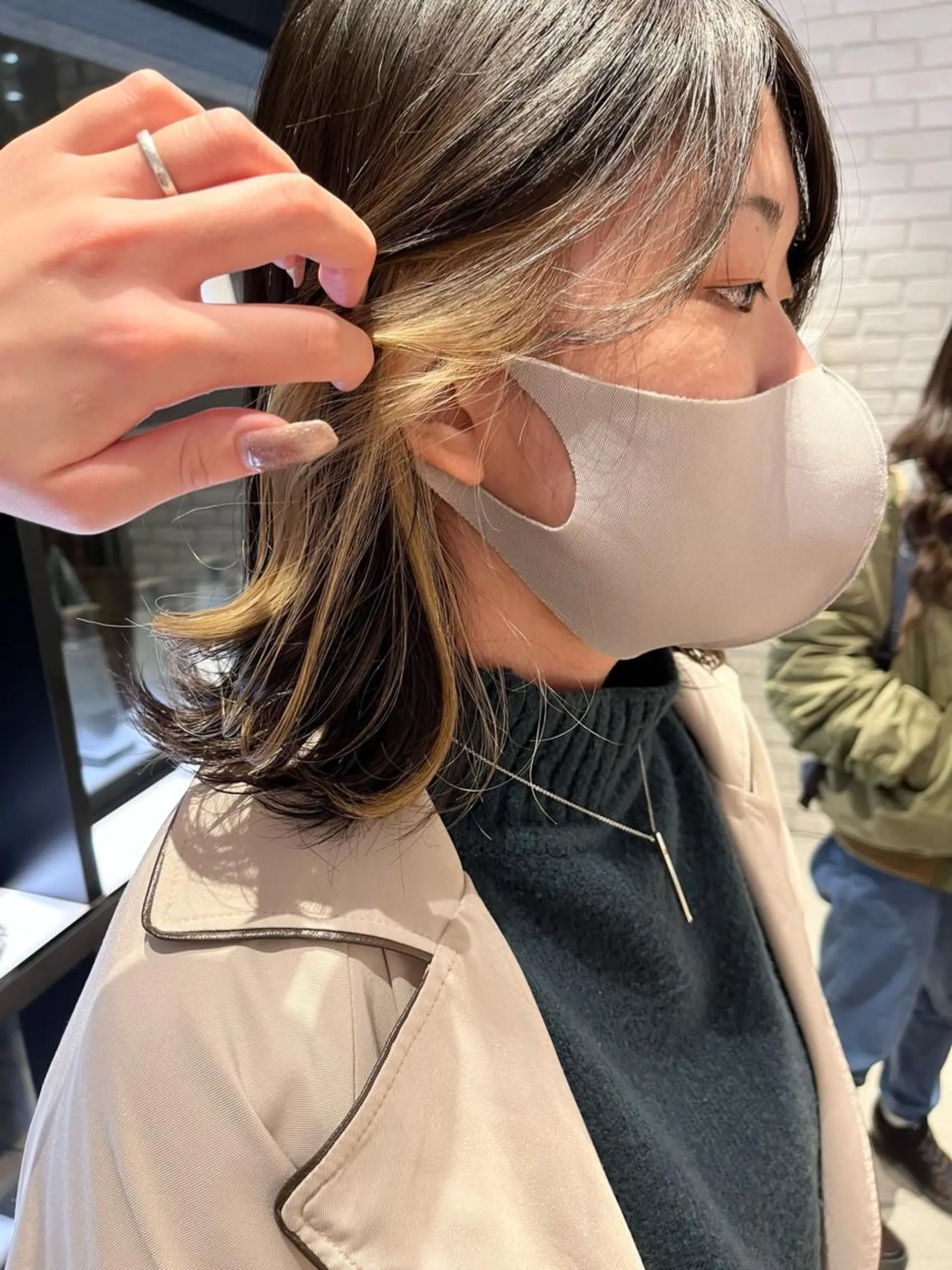 ミディアム カラー ヘアアレンジ 髪質改善/縮毛矯正 艶カラー/珠聡のヘアスタイル