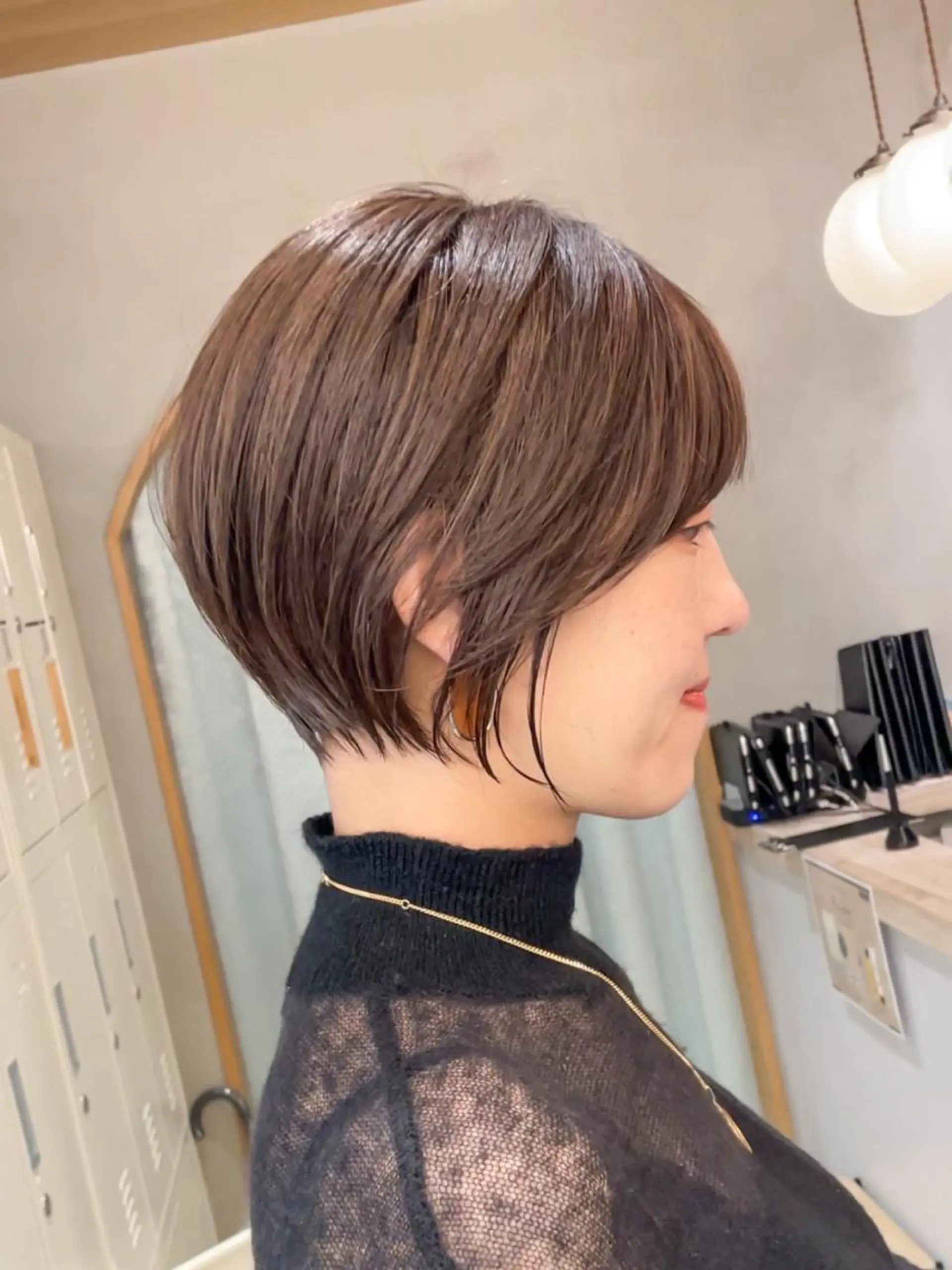 ショート カラー ハイライトカラー ハイライト 似合わせカット ショートヘア トリートメント 縮毛/レイヤー 韓国/橋口のヘアスタイル