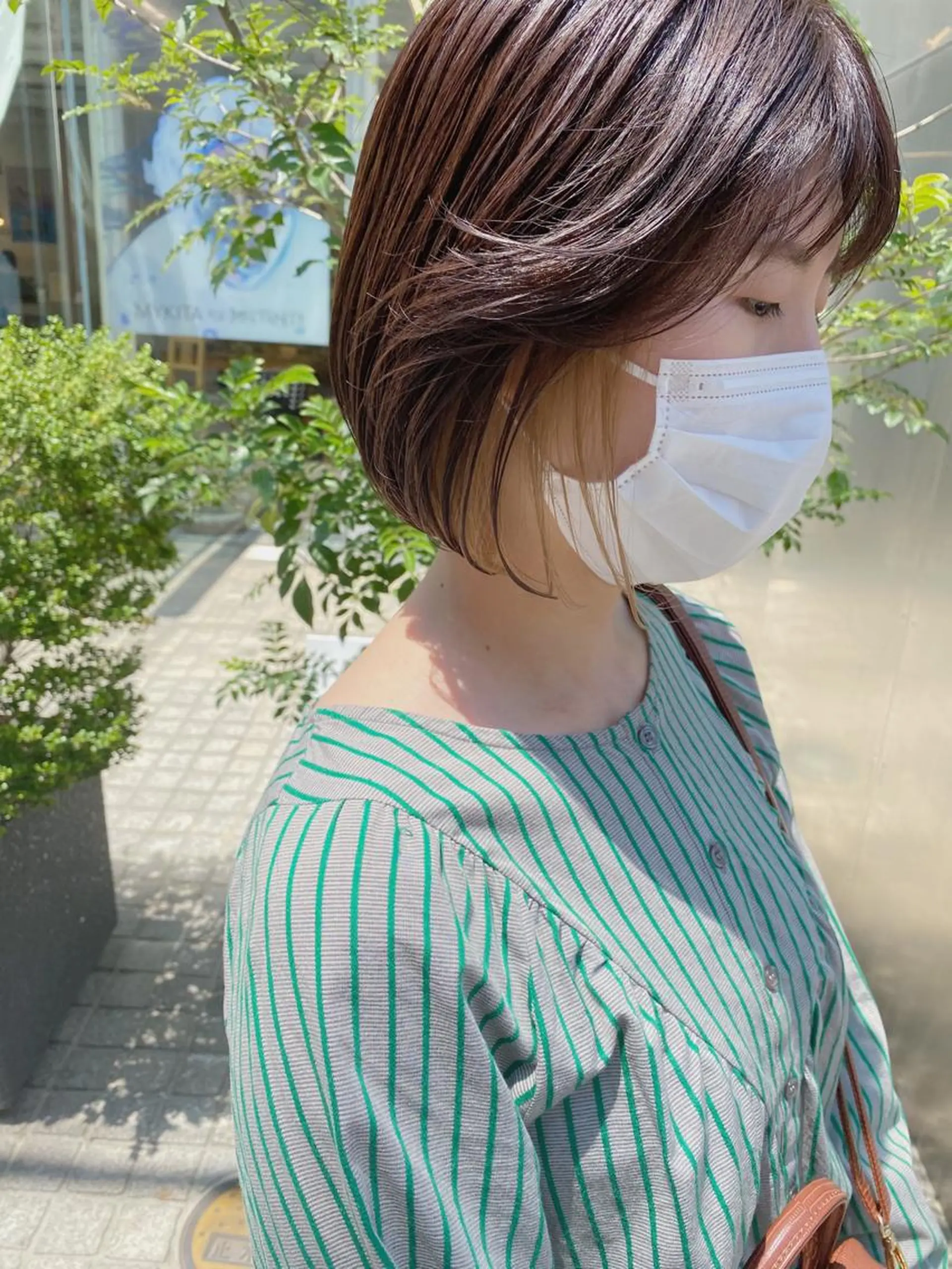 ショート カラー パーマ ヘアアレンジ ヘアカラー umu.［韓国ヘア /ダウンパーマ］のヘアスタイル