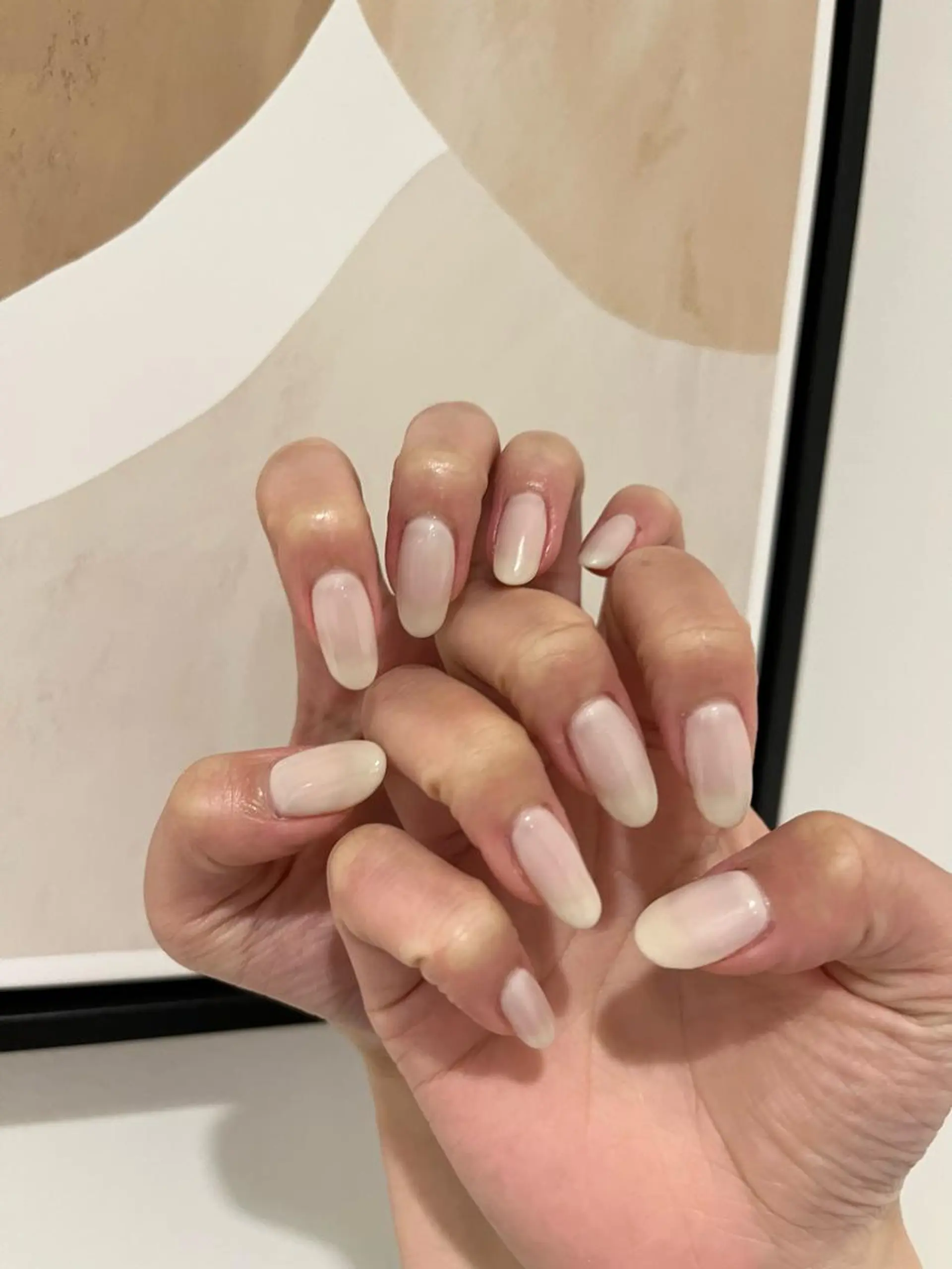 ネイル 韓国ネイル ホワイト 小川 奈々花のネイルデザイン