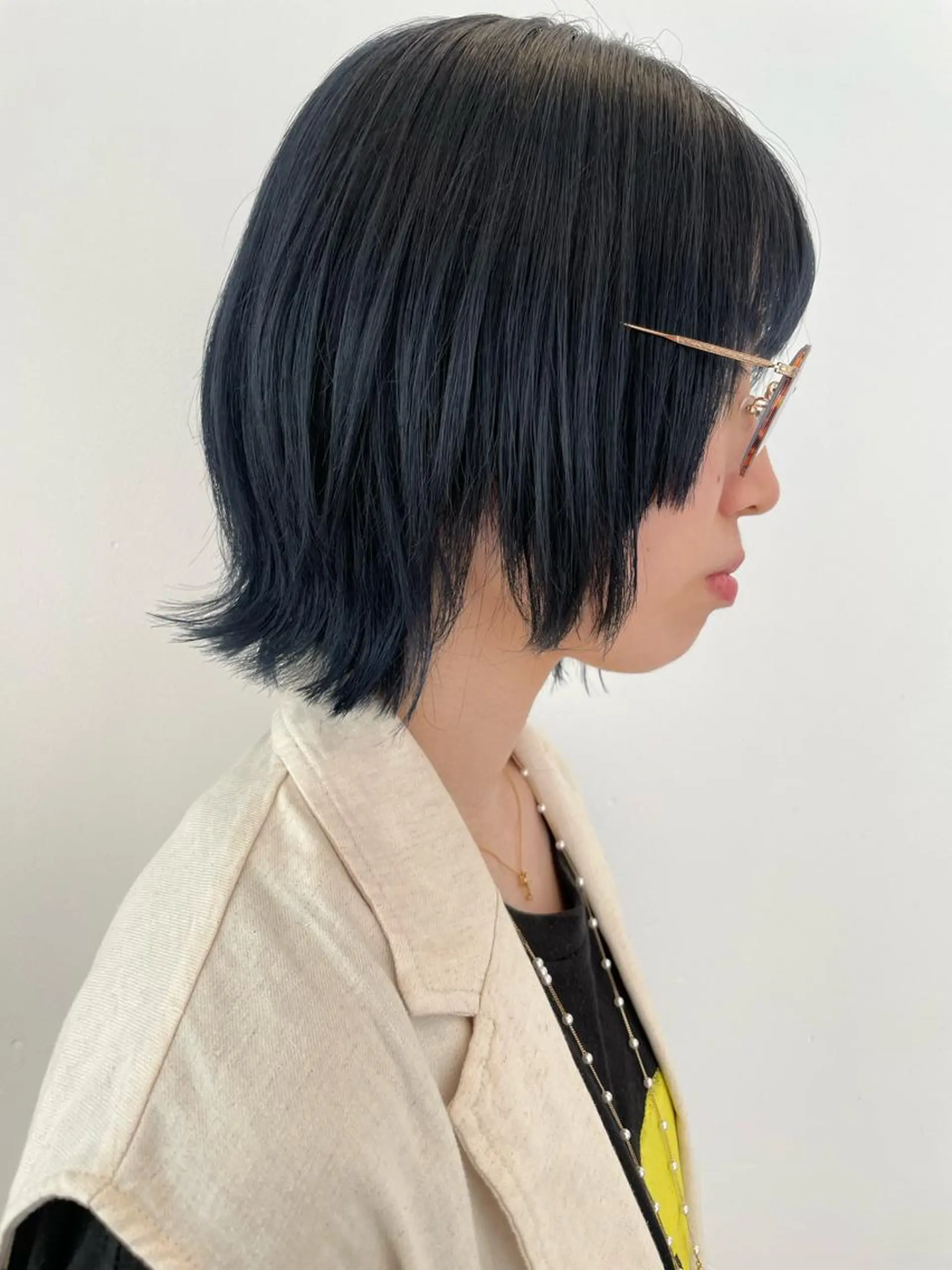 ミディアム カラー ネイビーカラー ヘッドスパ/カラー 葉月のヘアスタイル