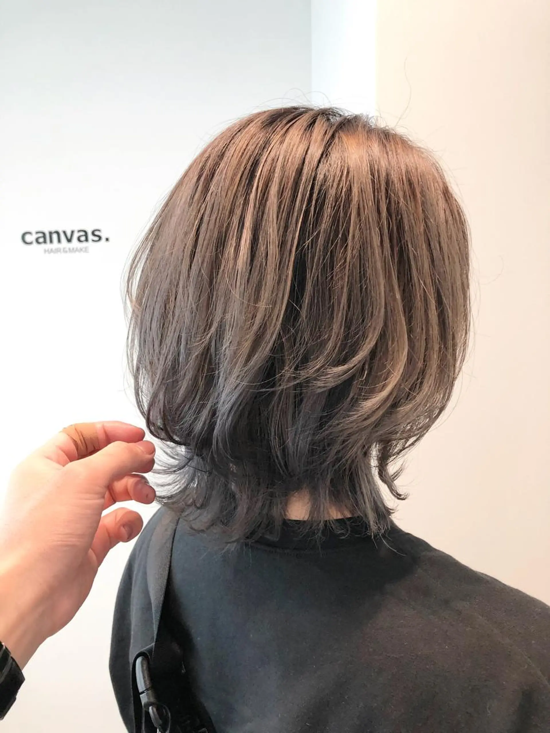 ショート カラー バレイヤージュ レイヤーカット カット ヘアカラー ✨上品可愛い 垢抜けカラー/後藤✨のヘアスタイル