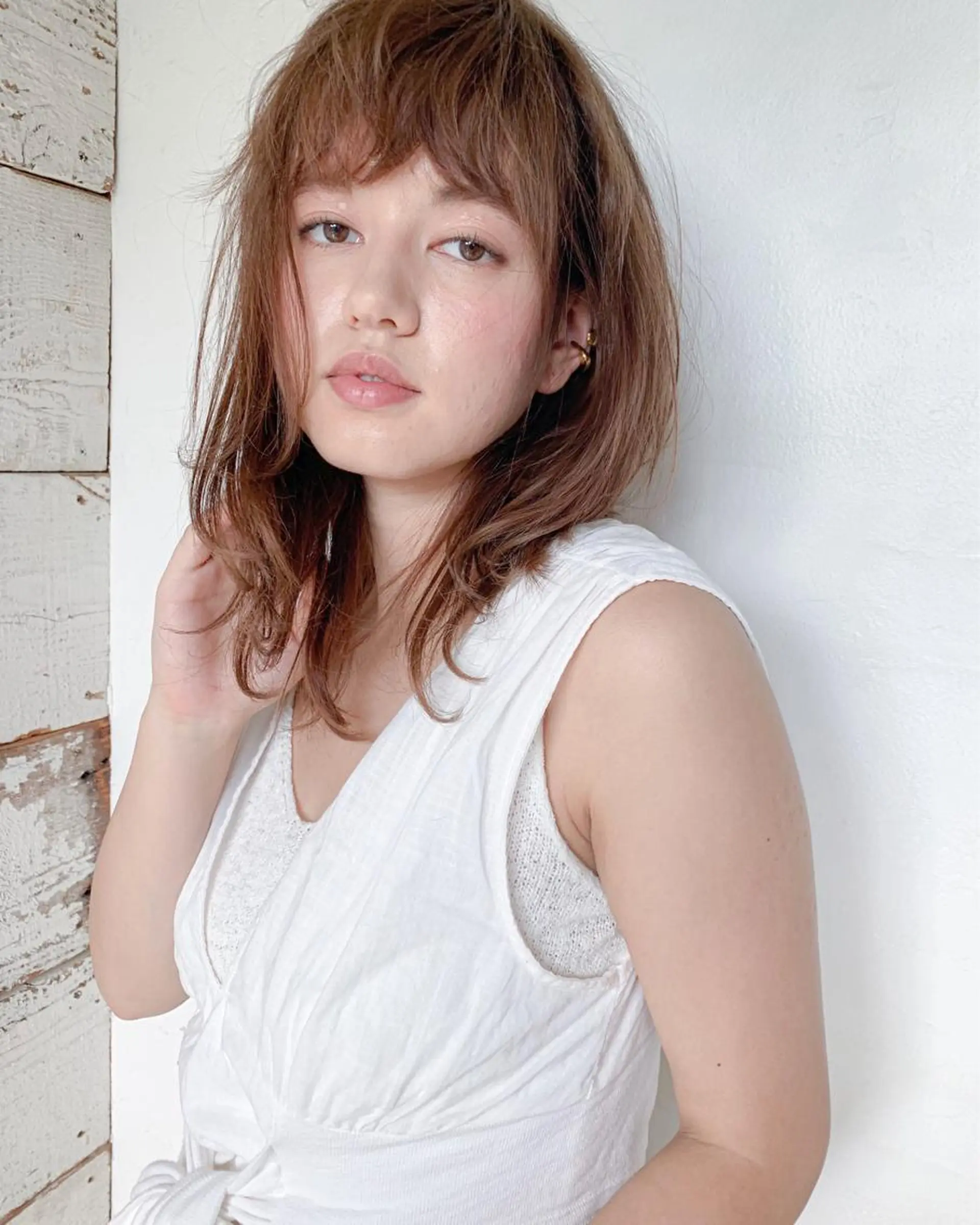 セミロング カラー サトウ レンマのヘアスタイル