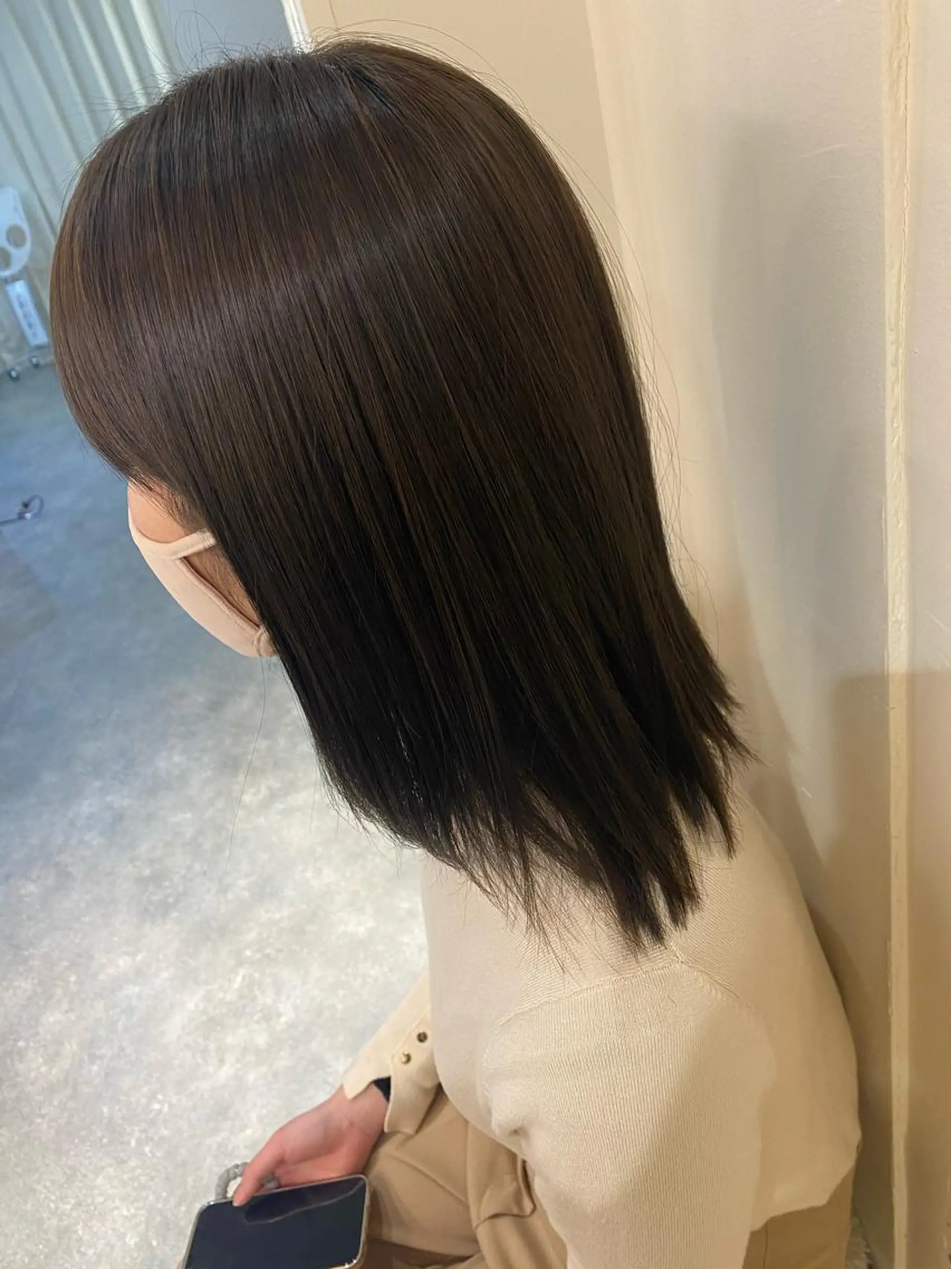 ミディアム カラー ヘアアレンジ アッシュ オリーブカラー ボブ /ニュアンス/ satomi🧸💖のヘアスタイル