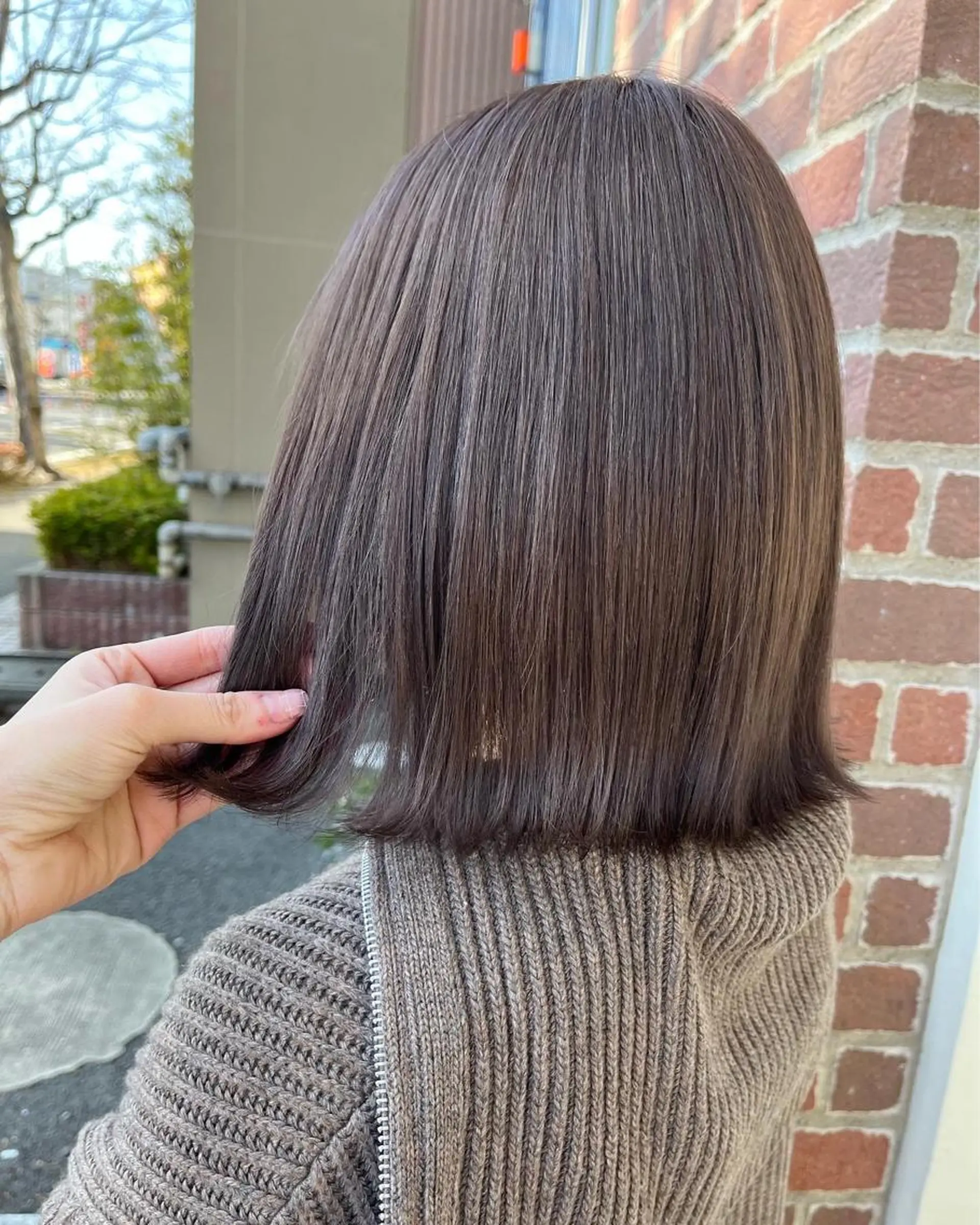 ミディアム カラー ブリーチ グレージュ ラベンダーカラー ラベンダーグレージュ ラベンダーグレー カット ヘアカラー 縮毛矯正 mako🌷ミニモ 限定クーポン多数🆕のヘアスタイル