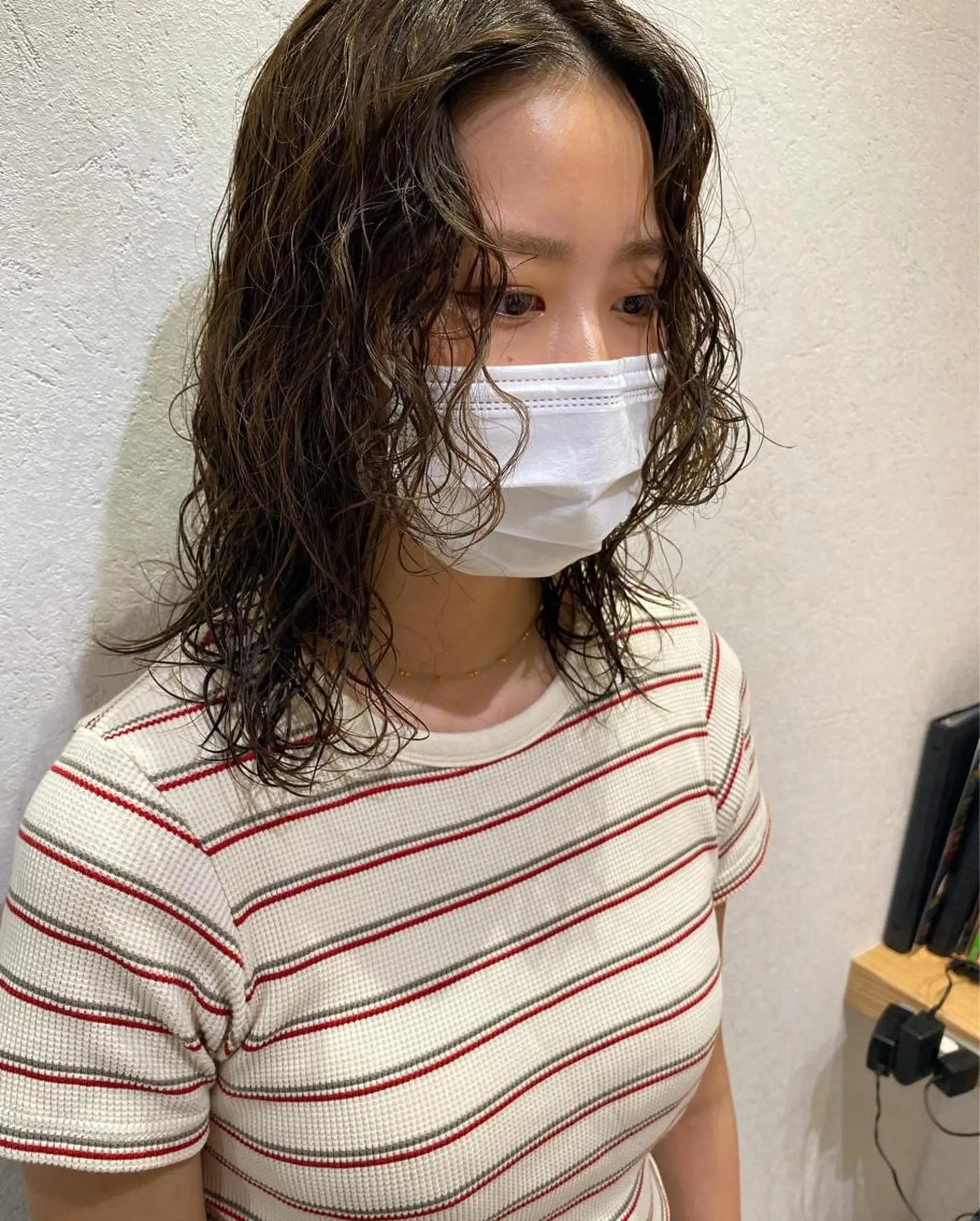 ミディアム カラー パーマ ミディアムパーマ ヘアカラー パーマ パーマ指名No1 /namiのヘアスタイル