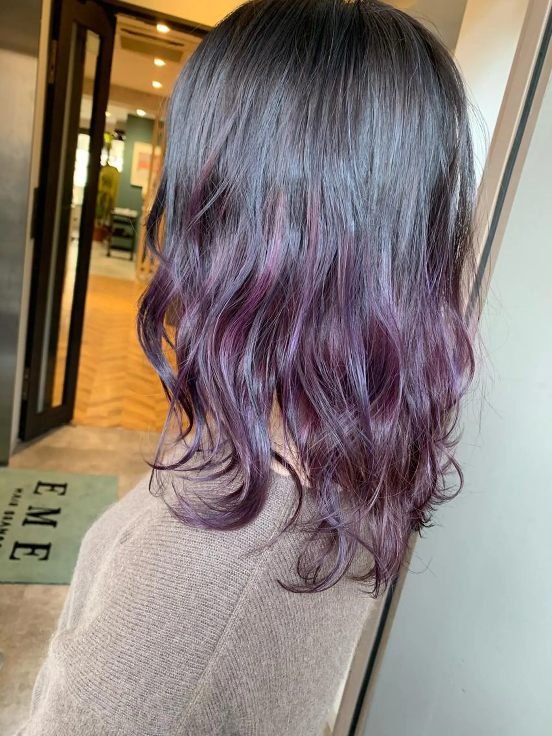 ミディアム カラー ヘアカラー トリートメント 髪質改善will hairdesignのヘアスタイル