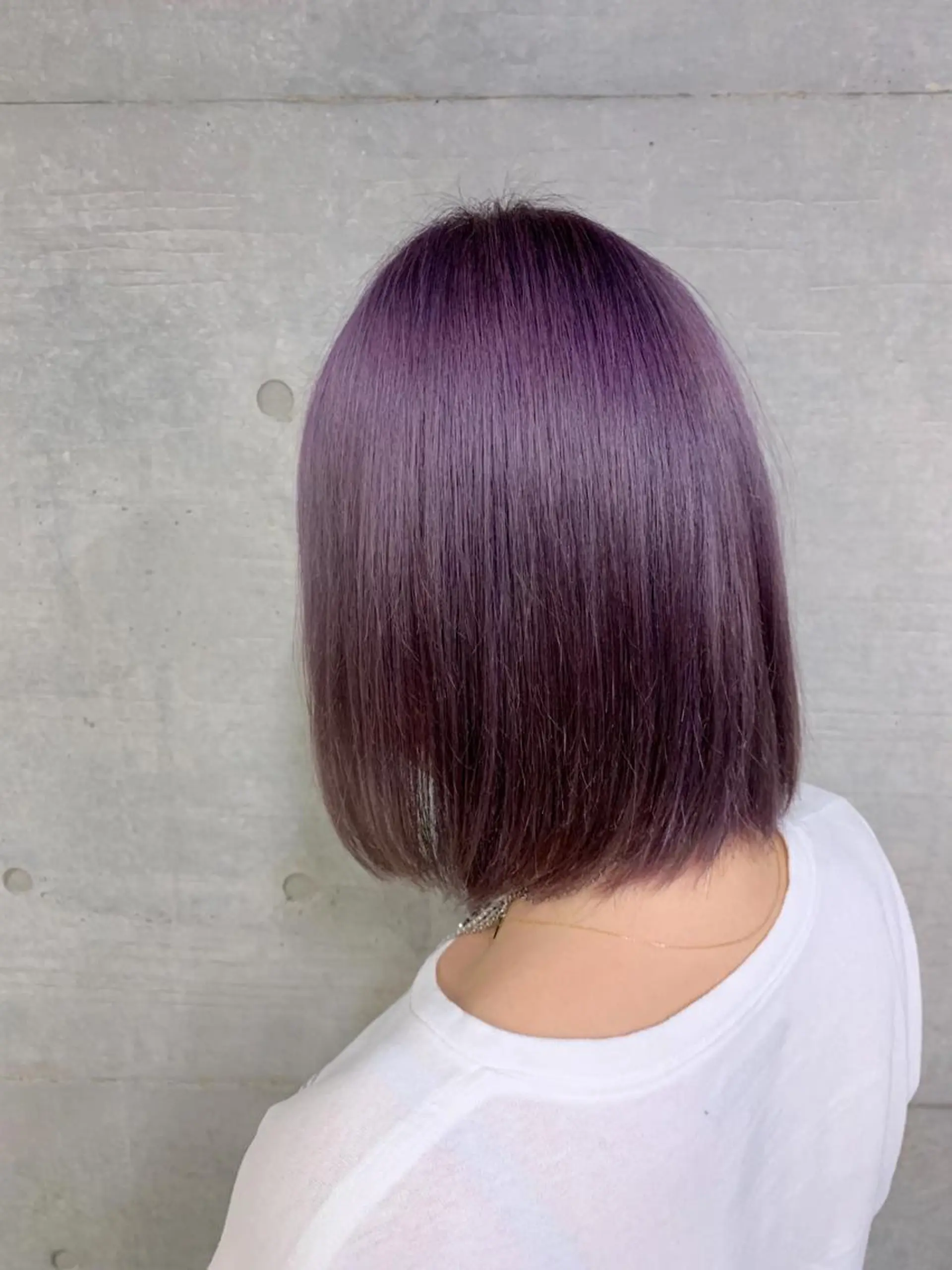 セミロング カラー ブリーチ ケアブリーチ ダブルカラー ラベンダーカラー ピンクカラー ヘアカラー トリートメント THE./ブリーチ 透感カラー/髪質改善のヘアスタイル