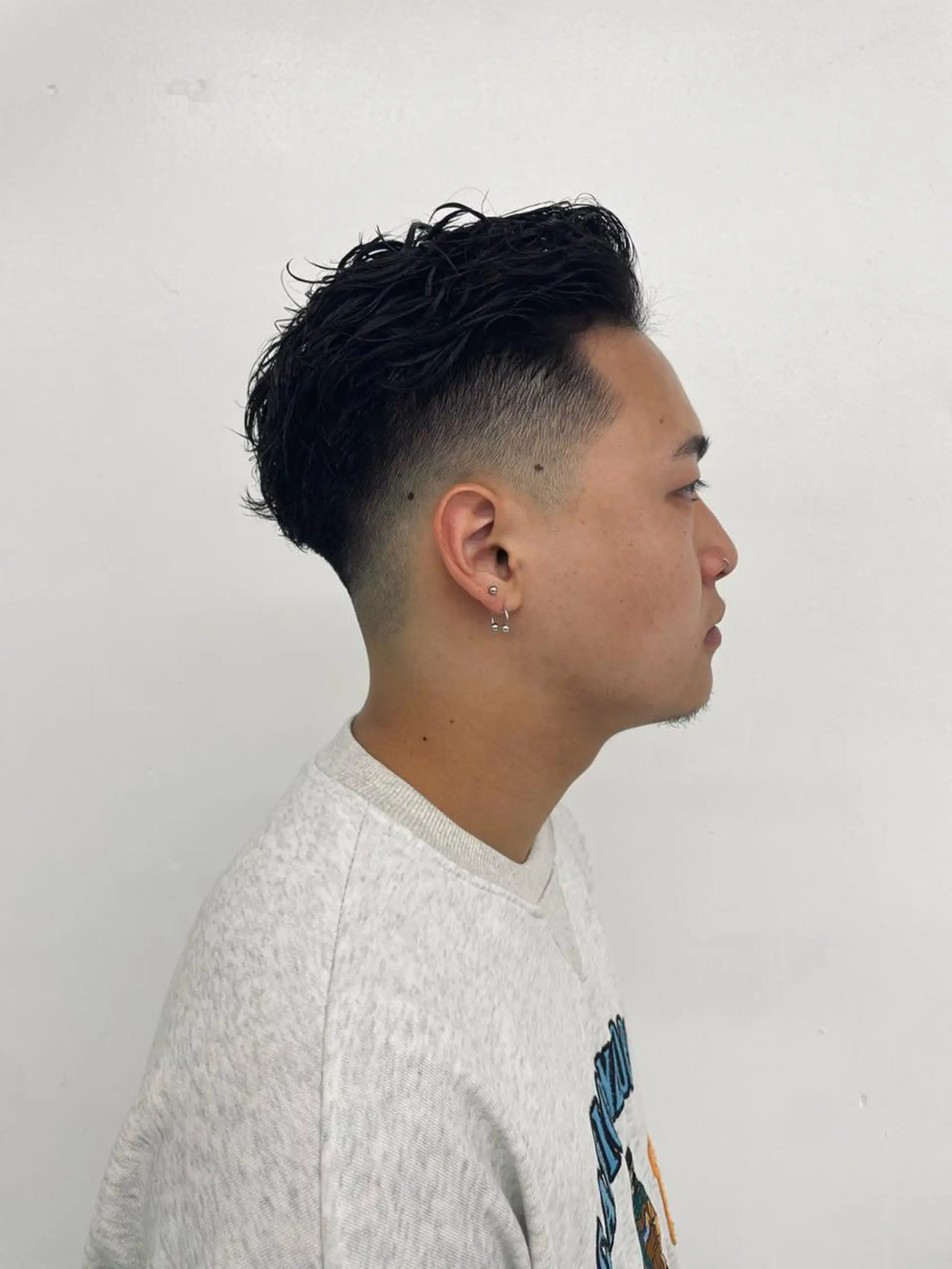 メンズ フェードカット メンズパーマ カット パーマ スパイキーパーマ 柏NO1 藤本葉のヘアスタイル