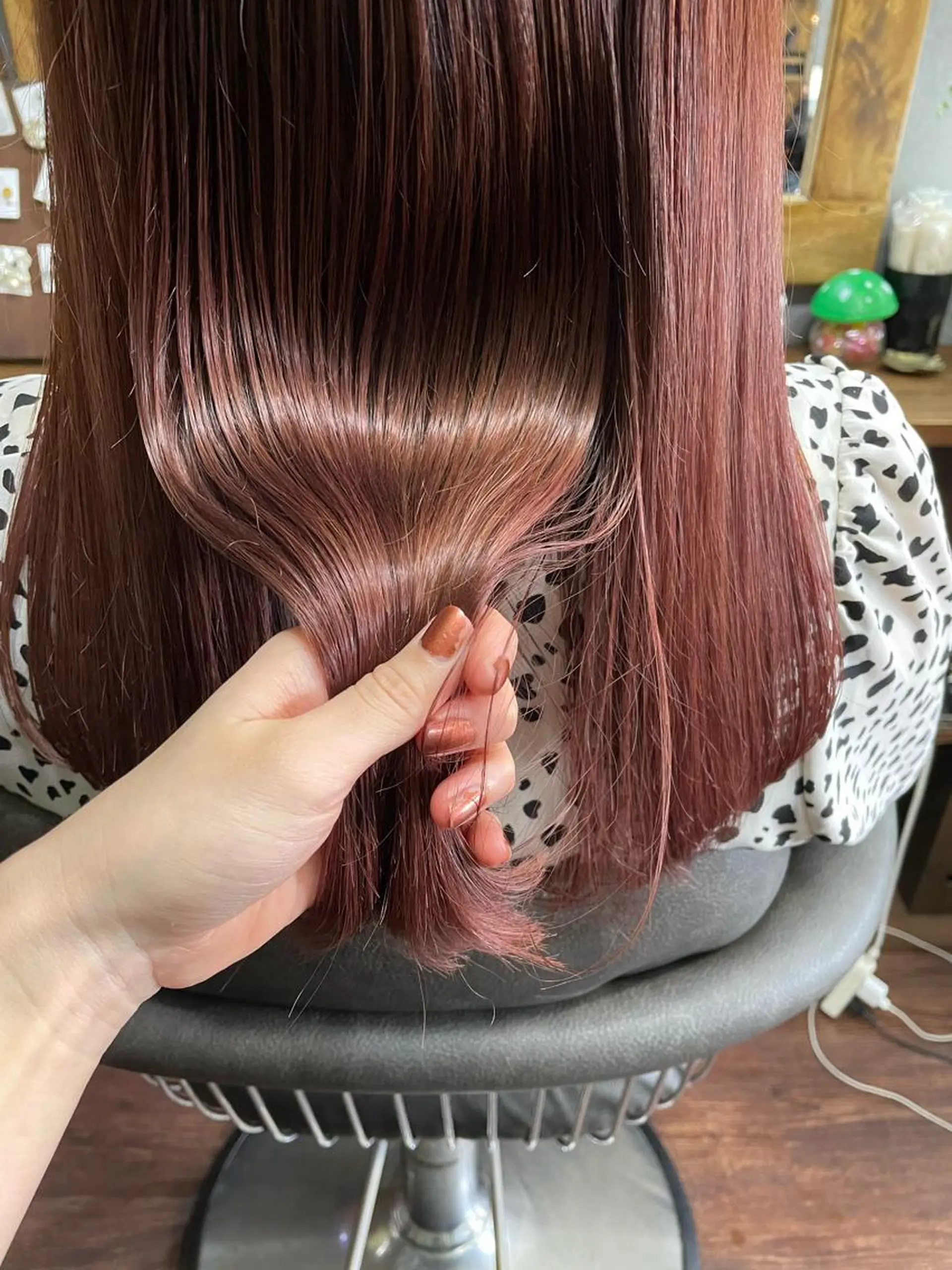 セミロング カラー ピンクカラー 髪質改善 トリートメント chouette/ 根本優希のヘアスタイル