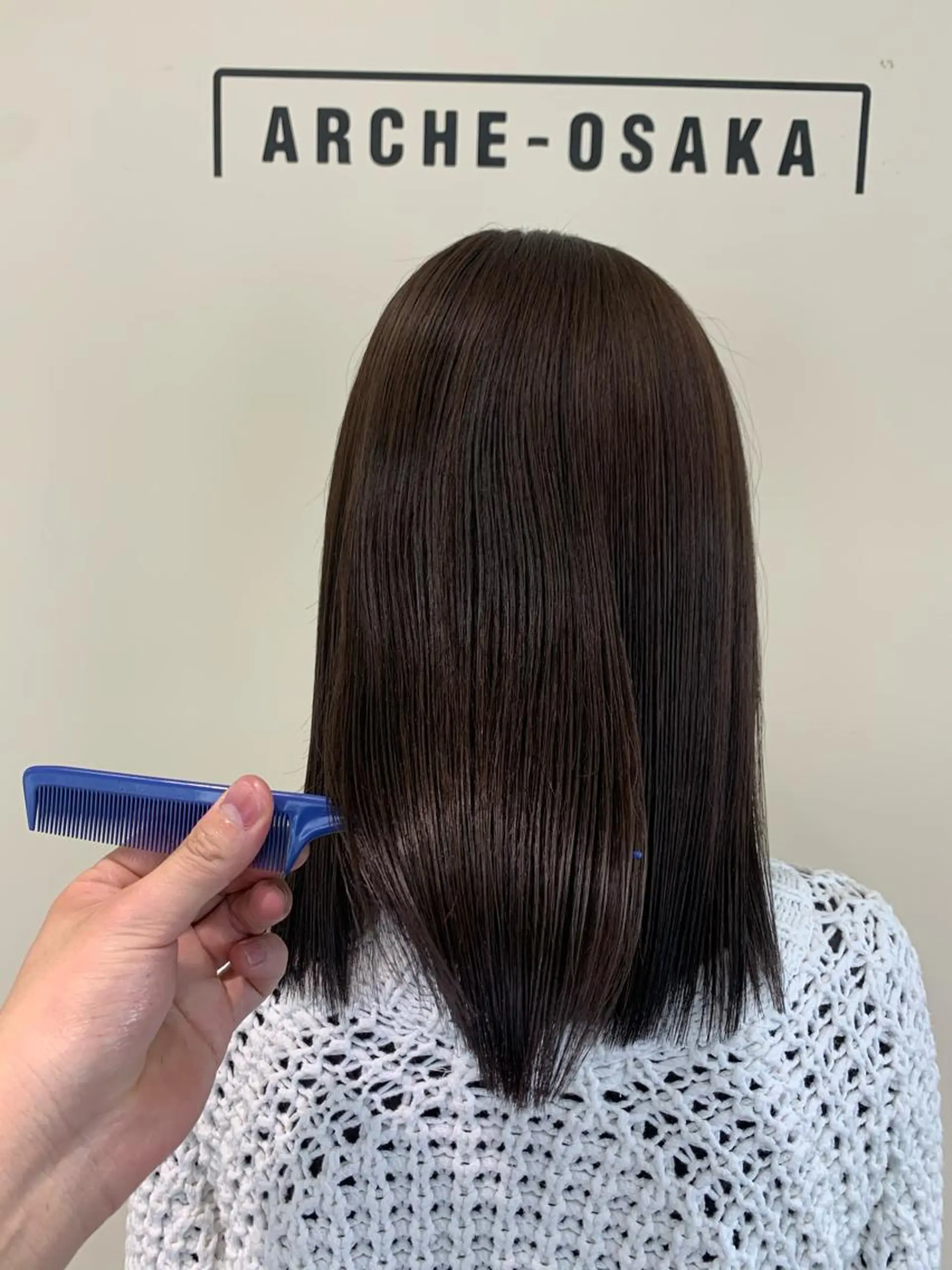 ミディアム カラー ブラウンカラー 髪質改善サロン 心斎橋ARCHEのヘアスタイル