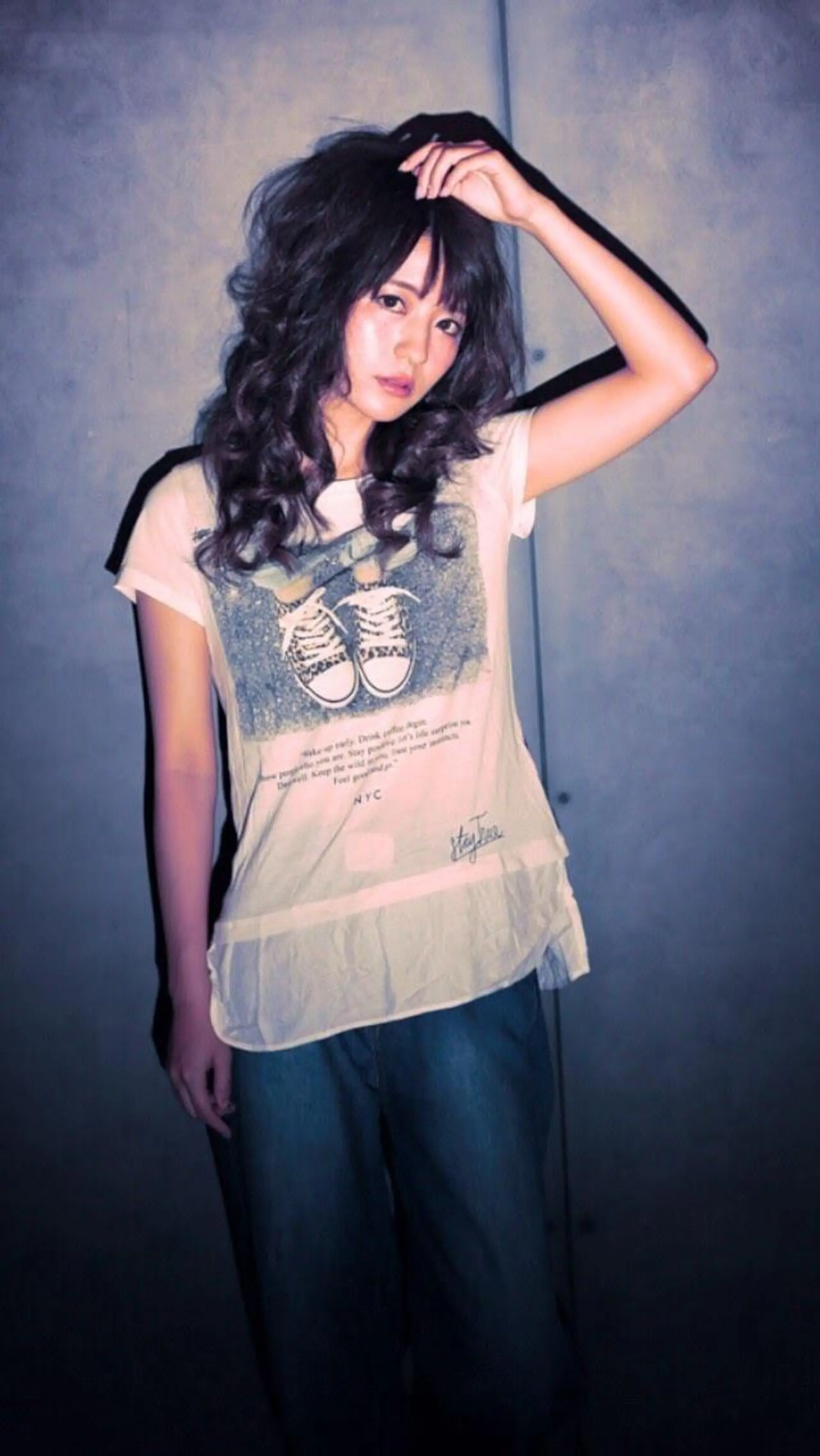 ミディアム パーマ 岡本 尚晃のヘアスタイル