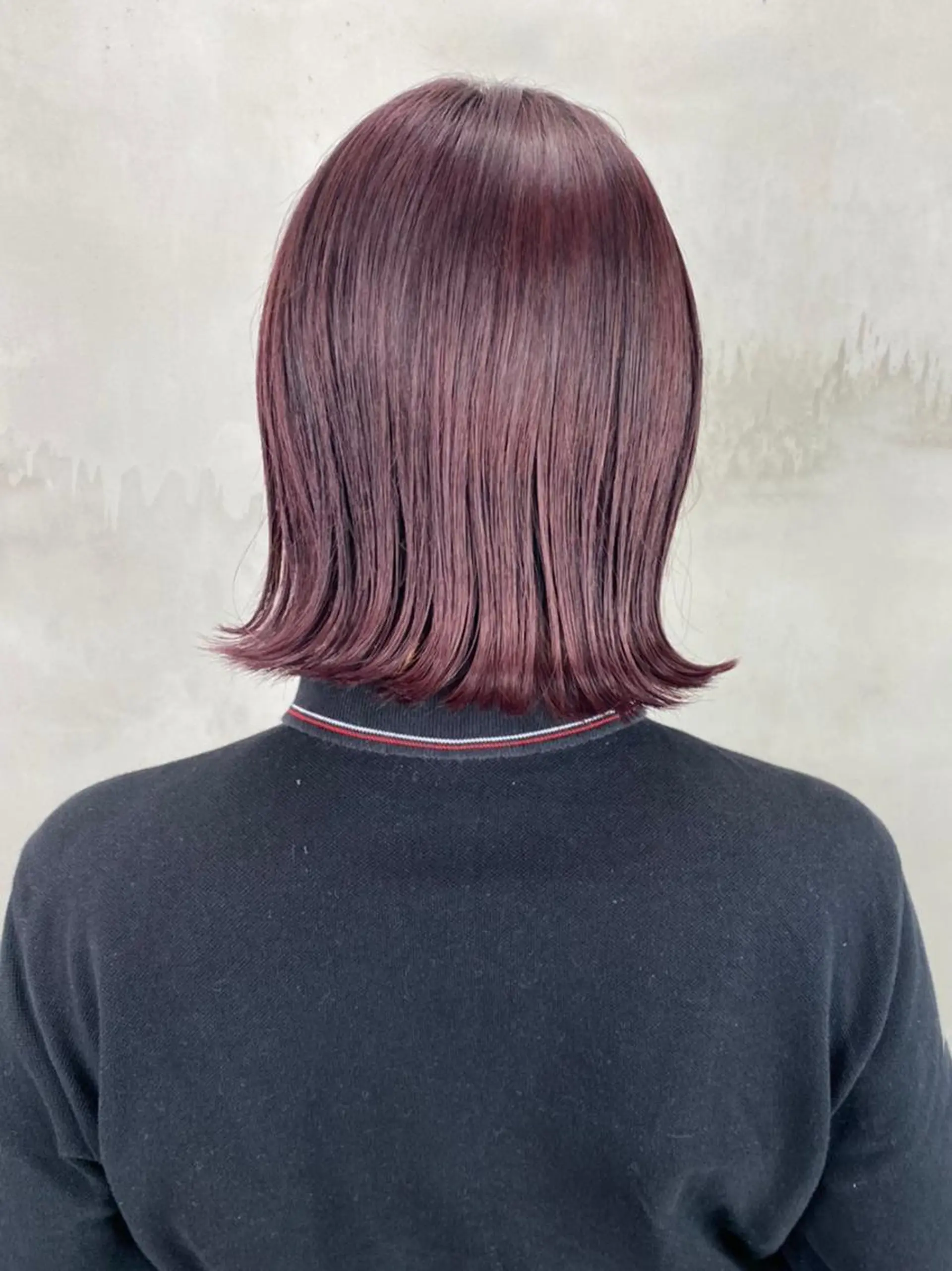 ミディアム カラー パーマ ヘアアレンジ パープルカラー ボブ ITbyALBUM 浦和店のヘアスタイル