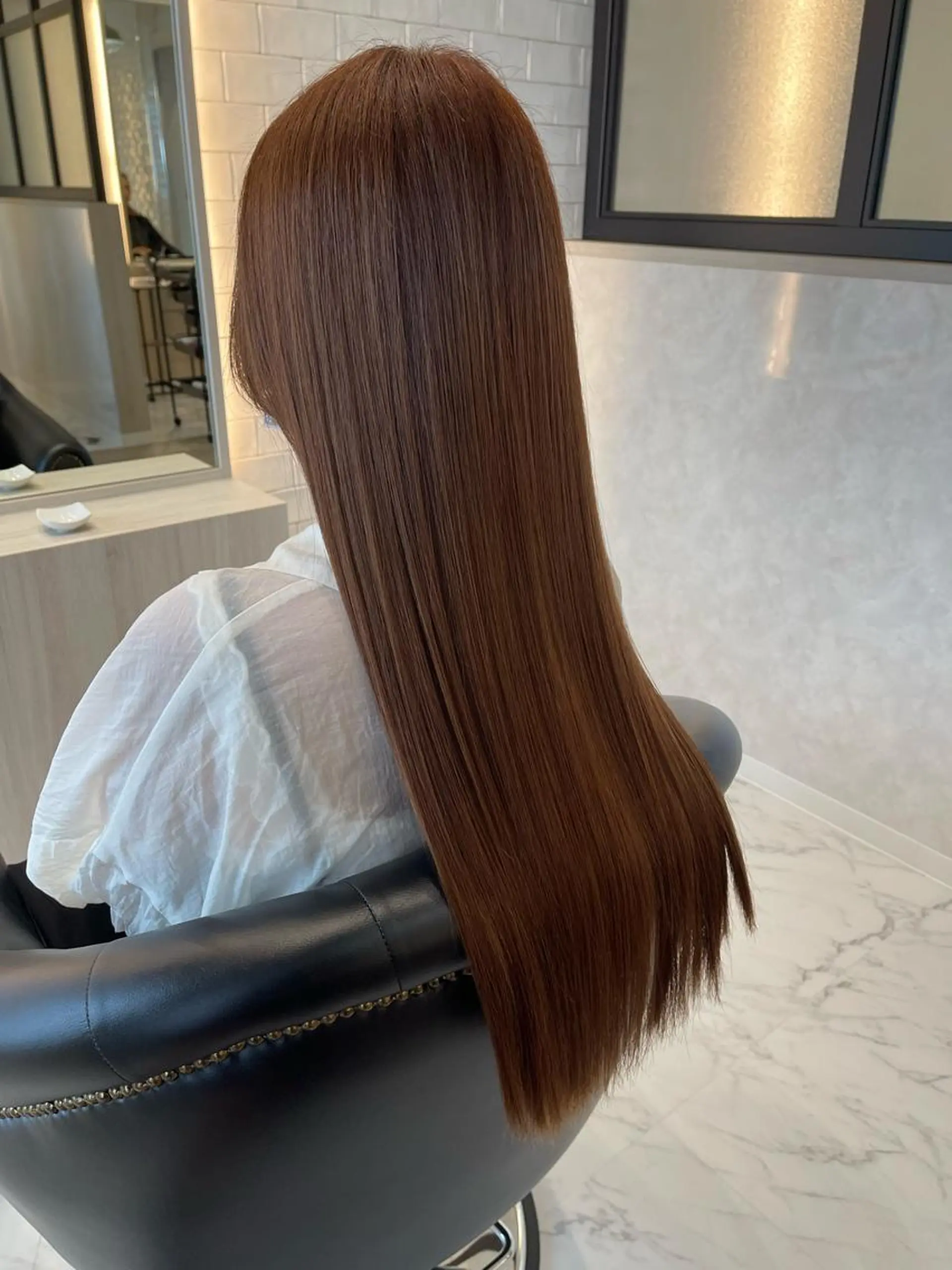 ロング カラー カット ヘアカラー トリートメント &chaLme   心斎橋所属・emi/髪質改善/ 韓国風/艶カラーのヘアスタイル