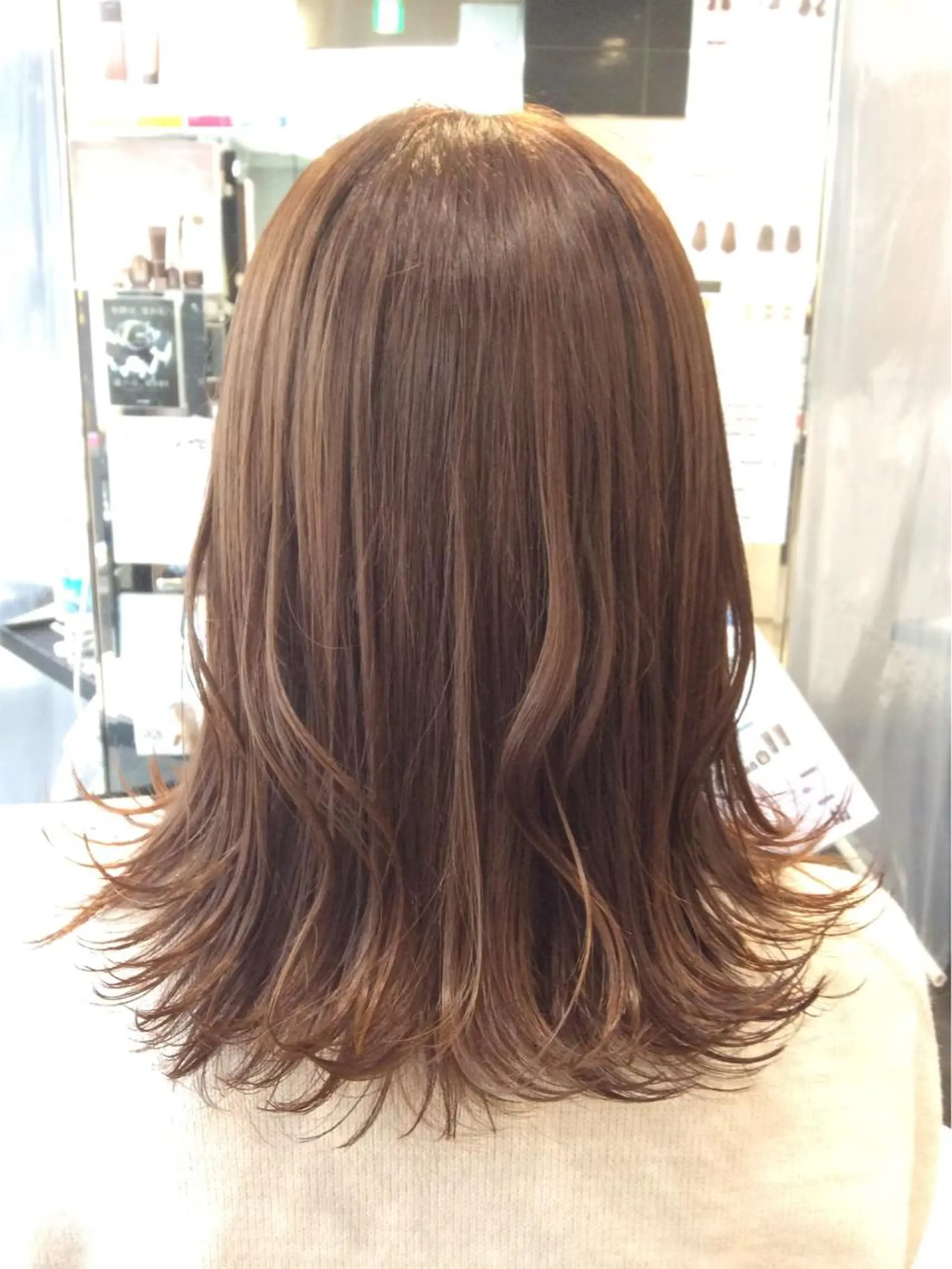 ミディアム カット ヘアカラー トリートメント ボブスタイル/ 透明感カラー/八幡のヘアスタイル