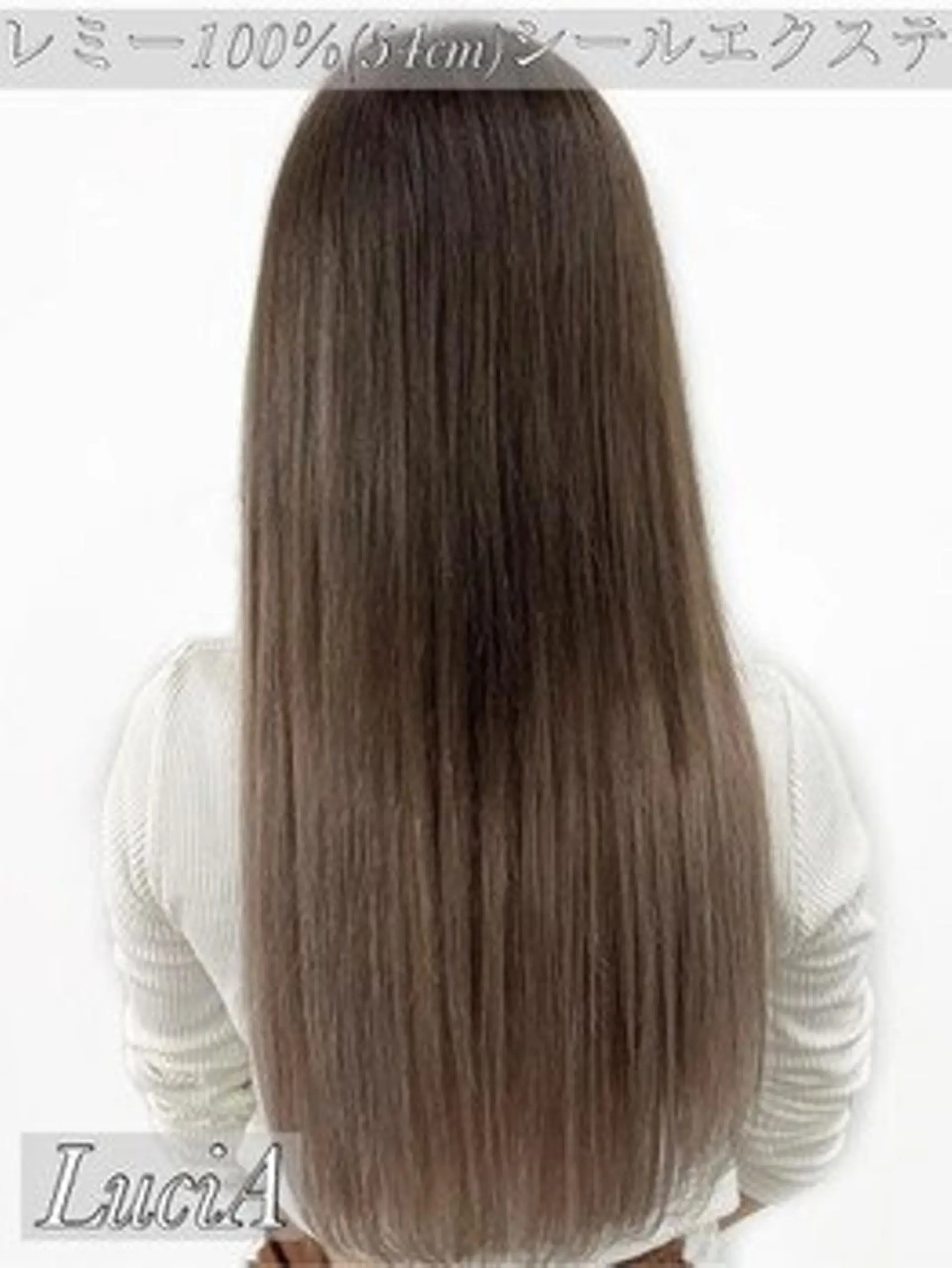 カラー ヘアアレンジ ロング シールエクステ アディクシーカラー バレイヤージュ ブリーチ ケアブリーチ MISAKIエクステ ブリーチ\5900のヘアスタイル