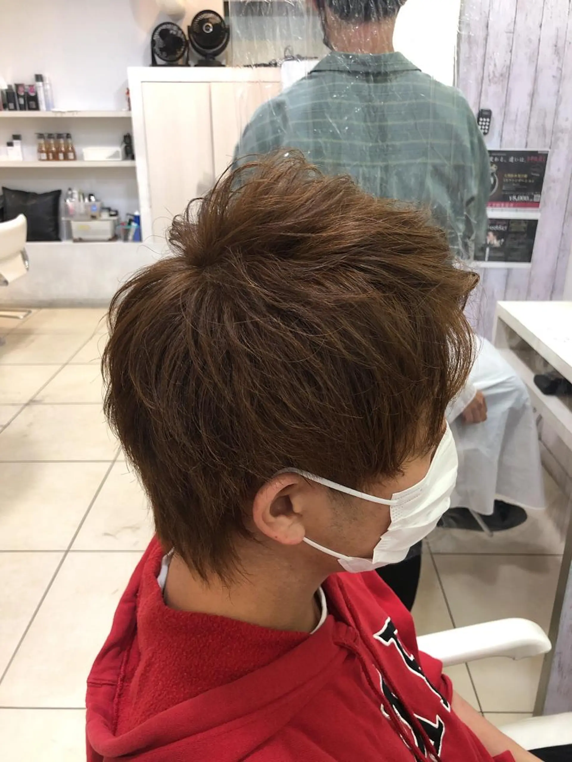 ショート カラー メンズ 髪質改善× ハイライト溝江のヘアスタイル